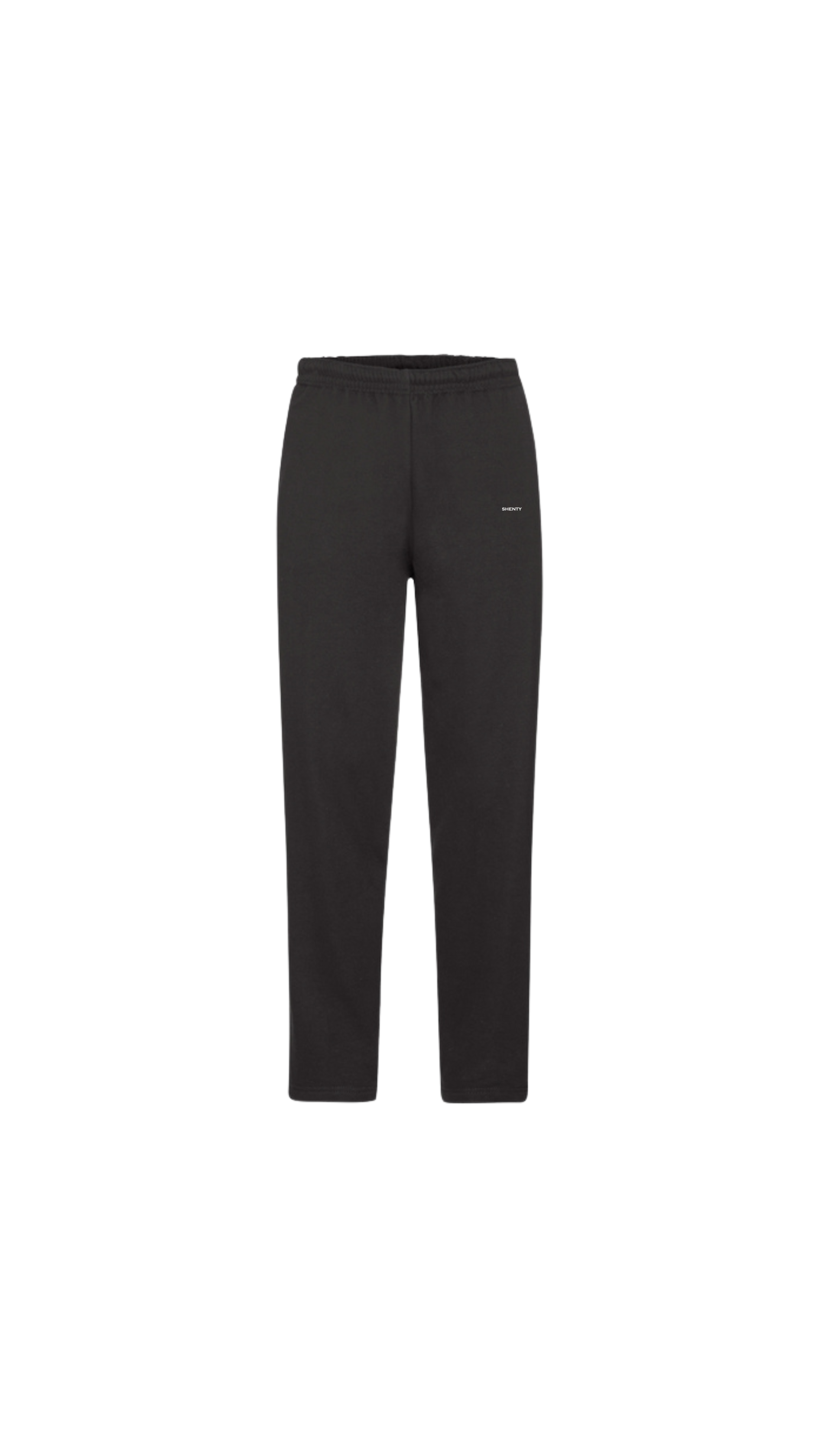 Pantalón de chándal unisex con pernera abierta en algodón orgánico - Negro | shenty