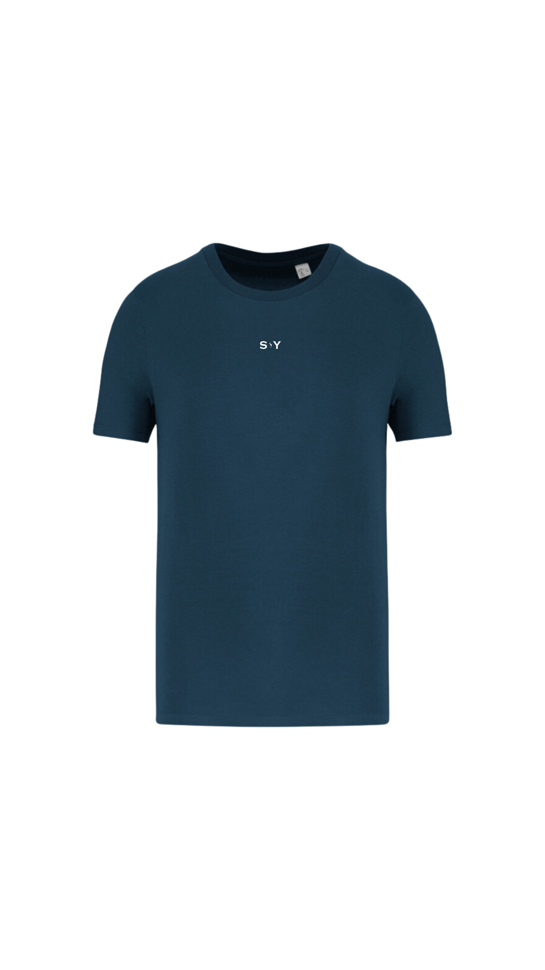 Camiseta orgánica SY - Azul petróleo