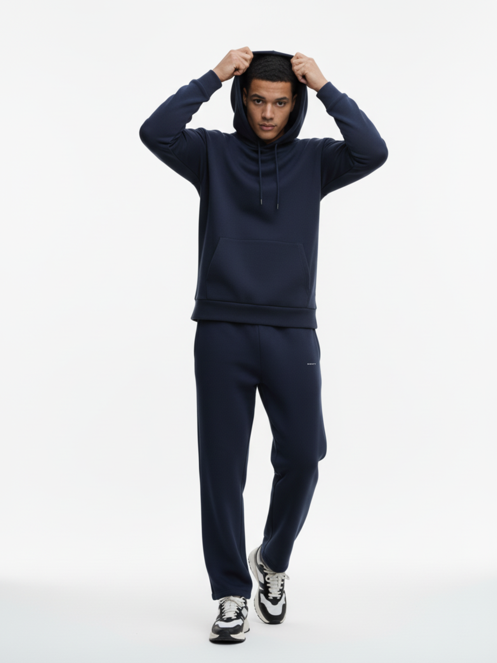 Felpa Recycled con Cappuccio - Blue Navy | Shenty