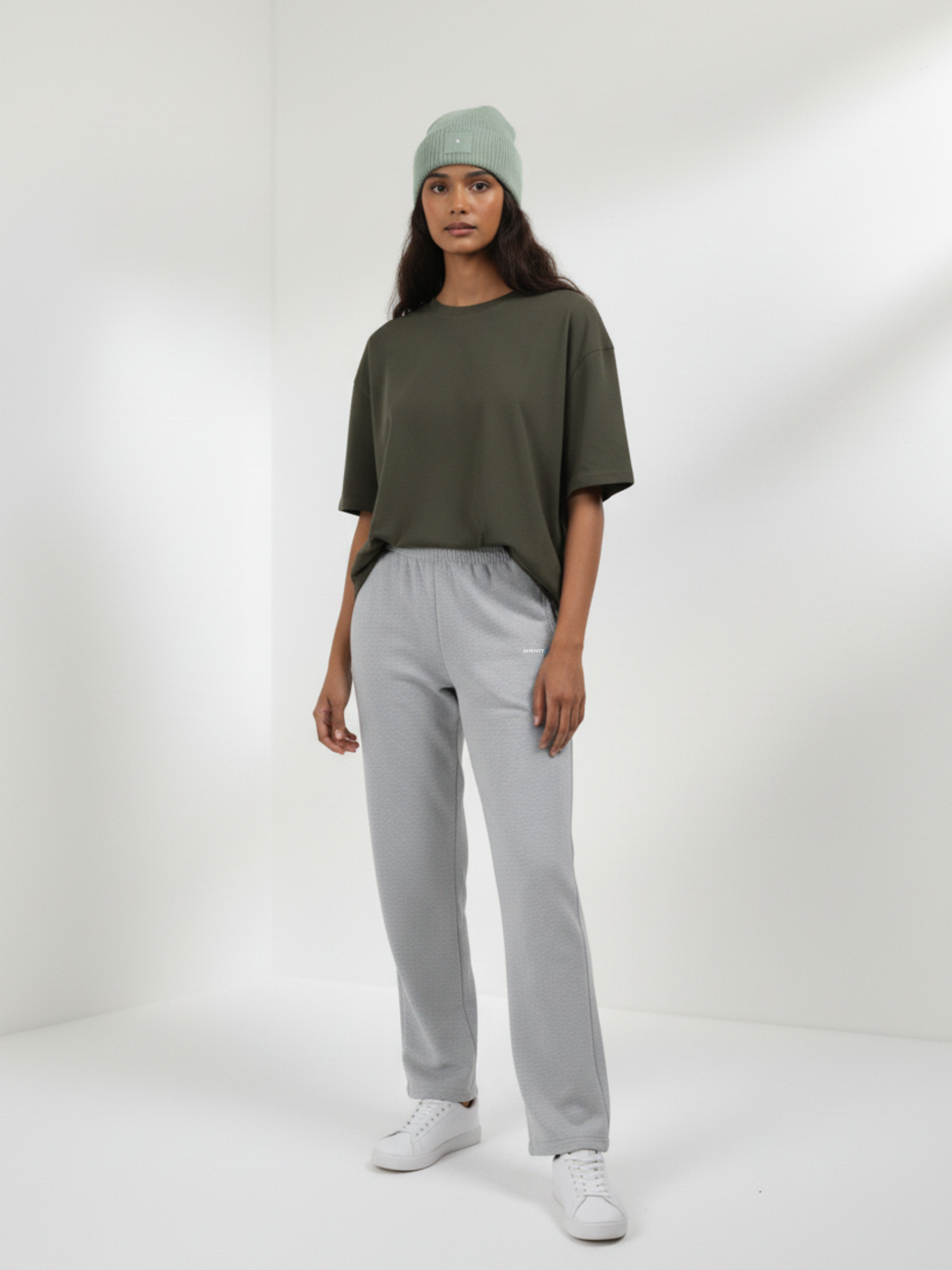 Pantalón de chándal unisex con pernera abierta en algodón orgánico - Negro | shenty