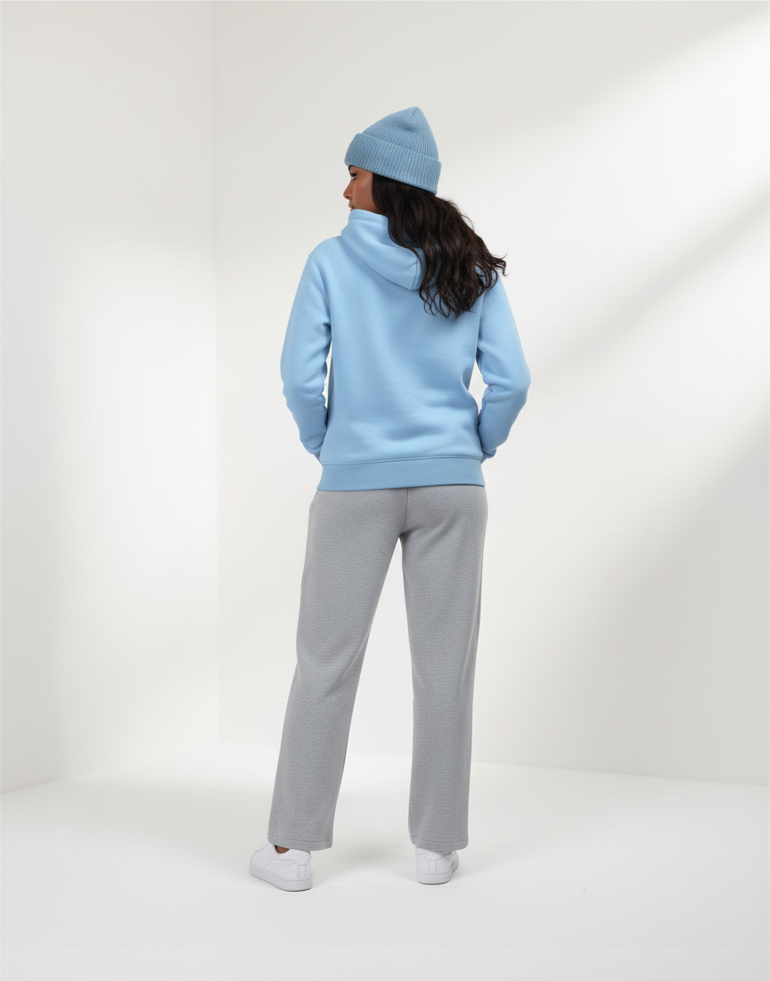 Felpa Recycled con Cappuccio - Sky Blue | Shenty