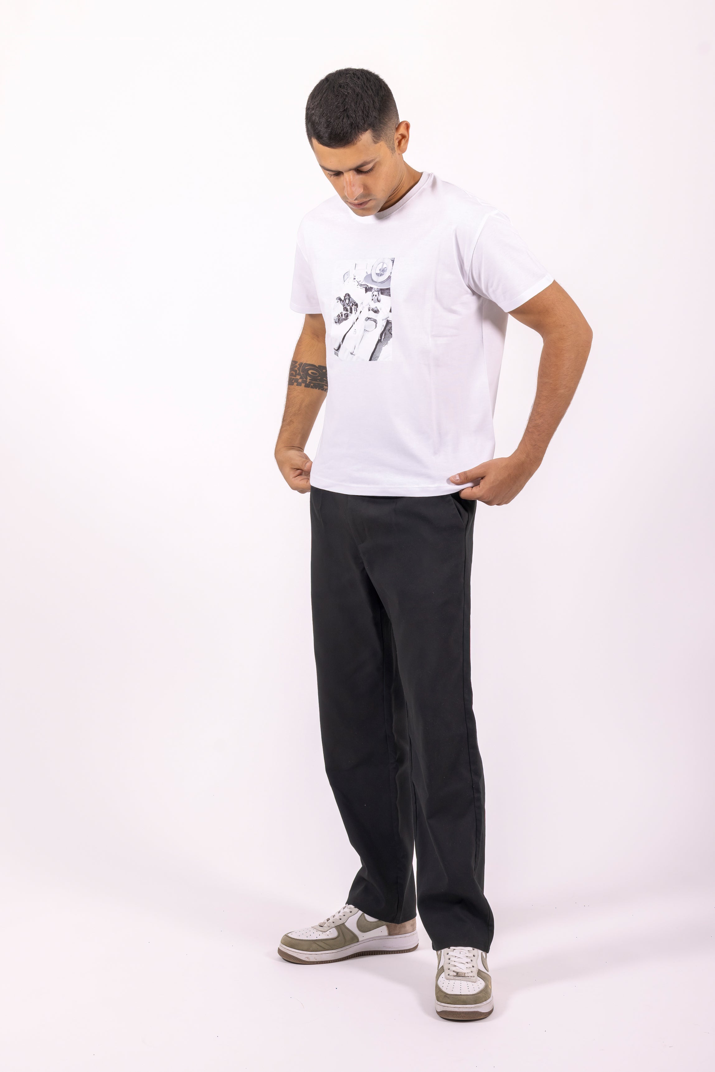 #9 T-shirt Organic Cropped "The Beauty & The Monkey"
