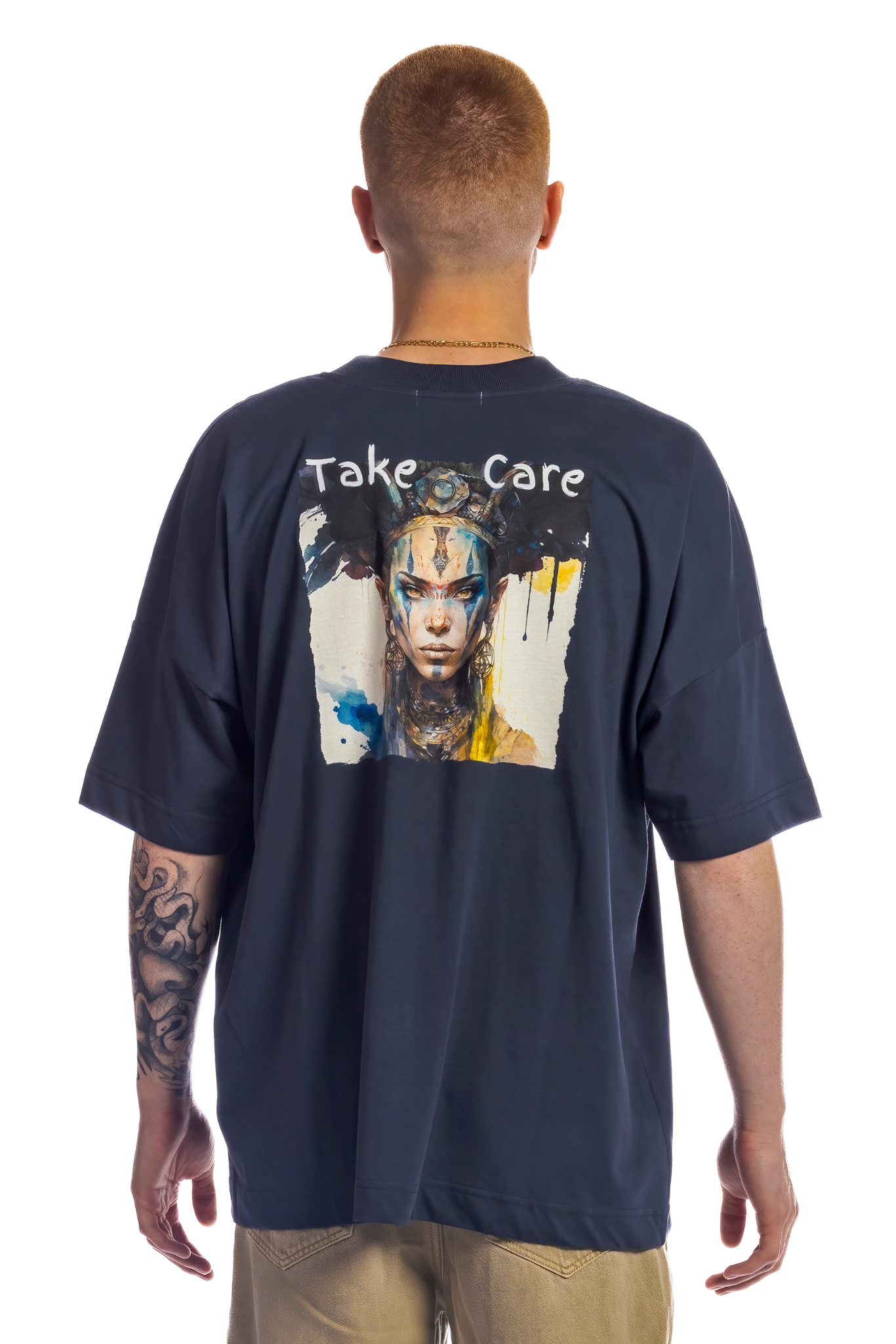 T-shirt Oversized Native - India Ink Grey