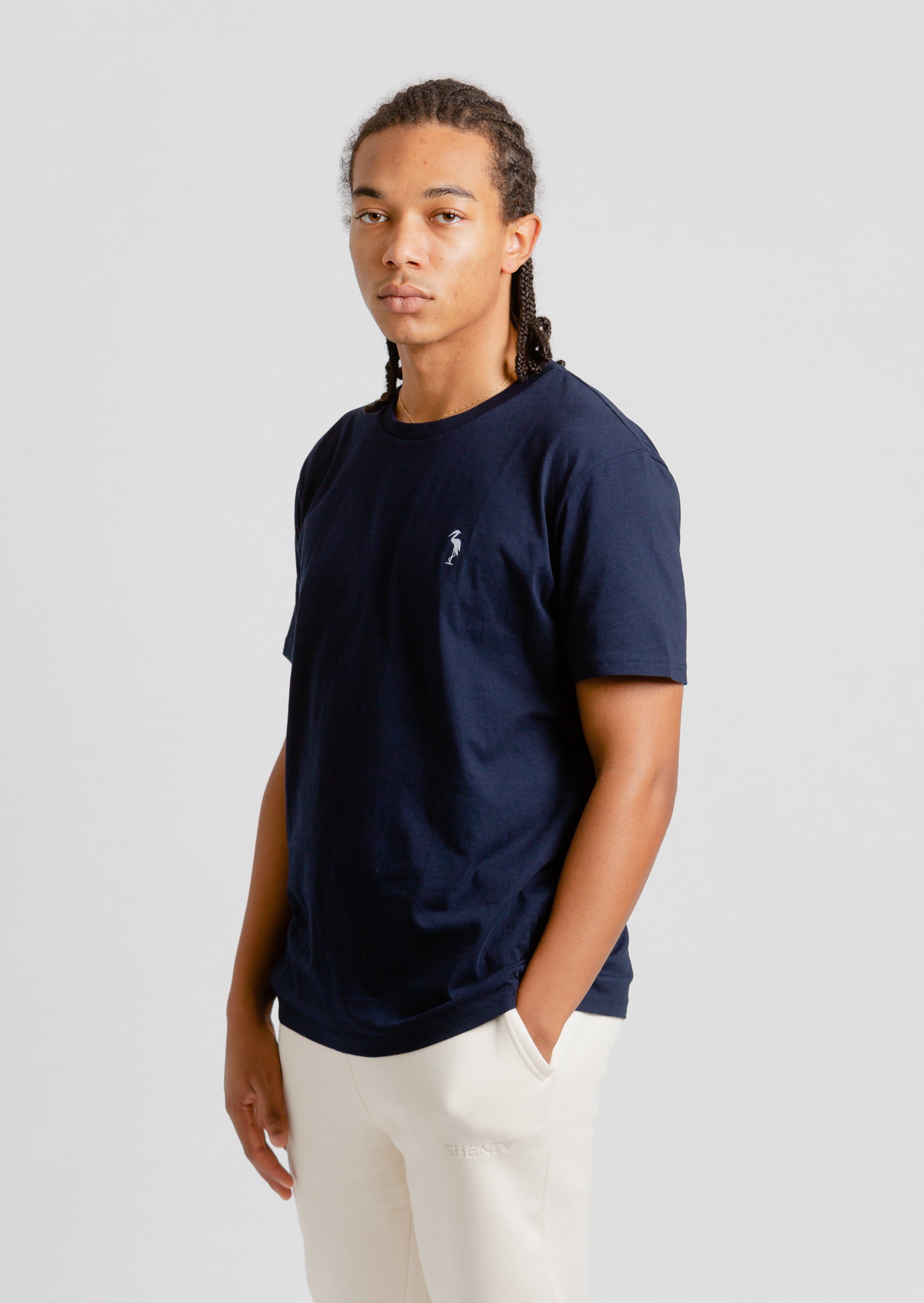 T-shirt cotone organico blu 3