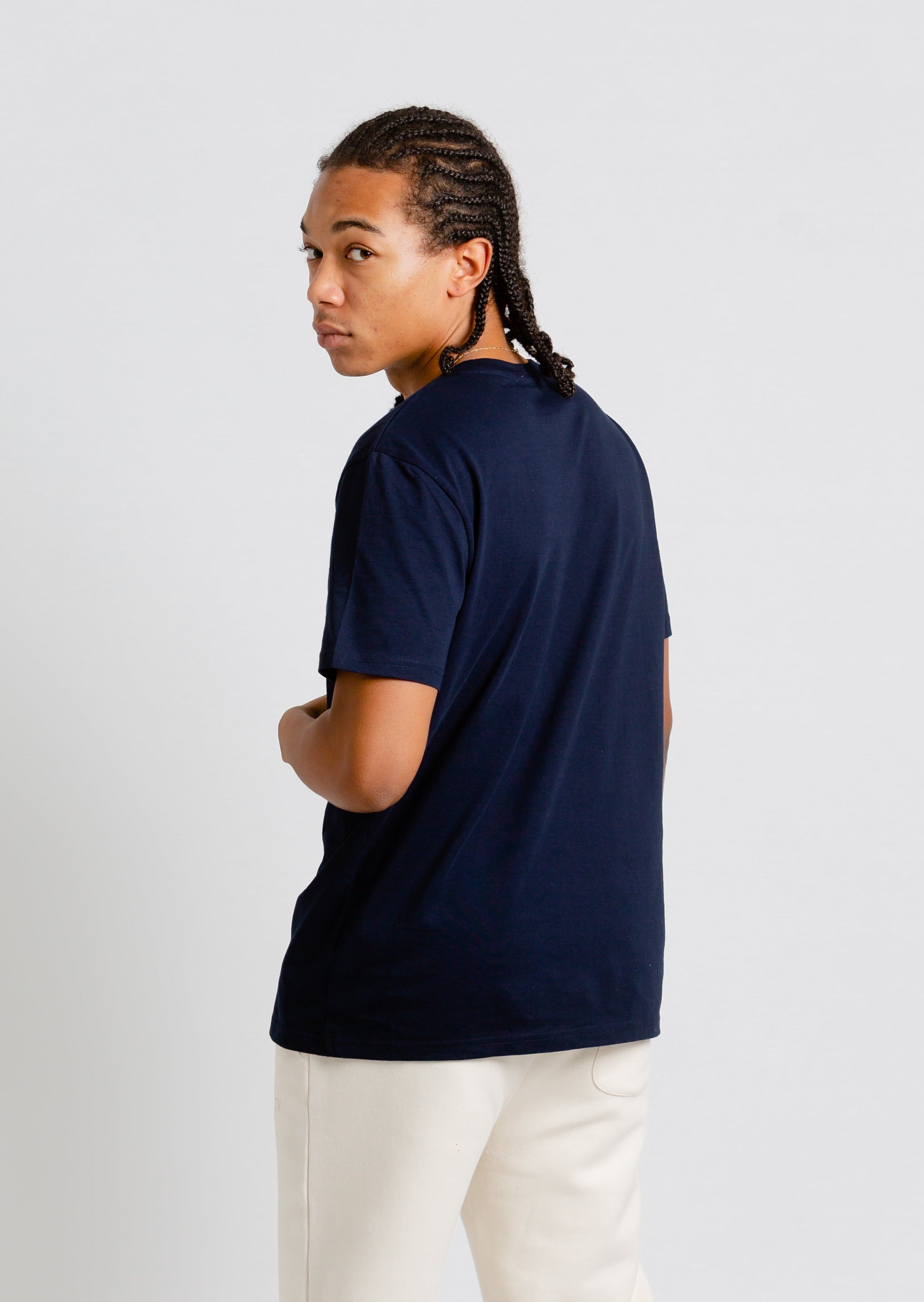 T-shirt cotone organico blu 4