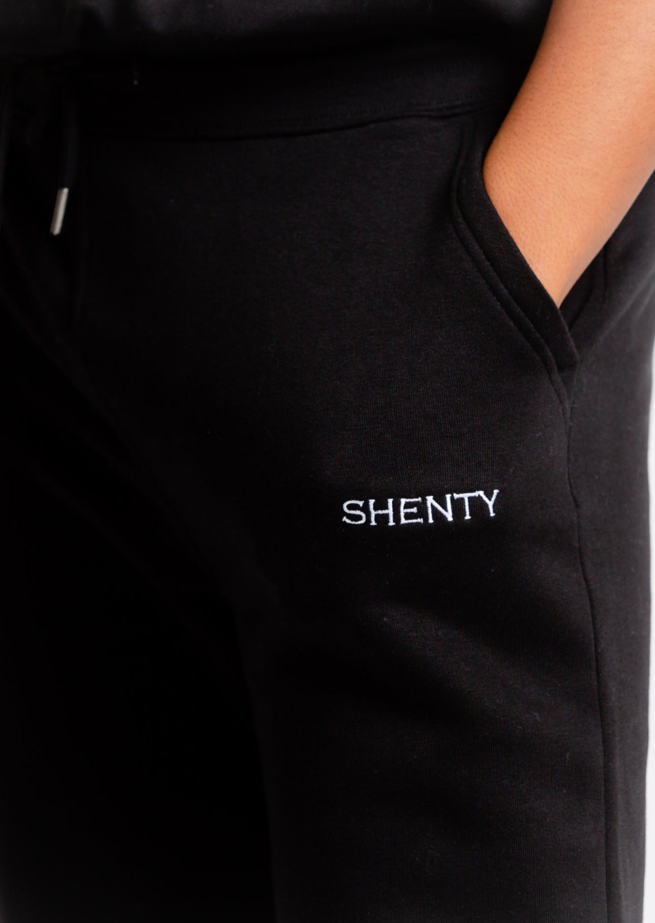 Pantaloni cotone organico Nero dettaglio