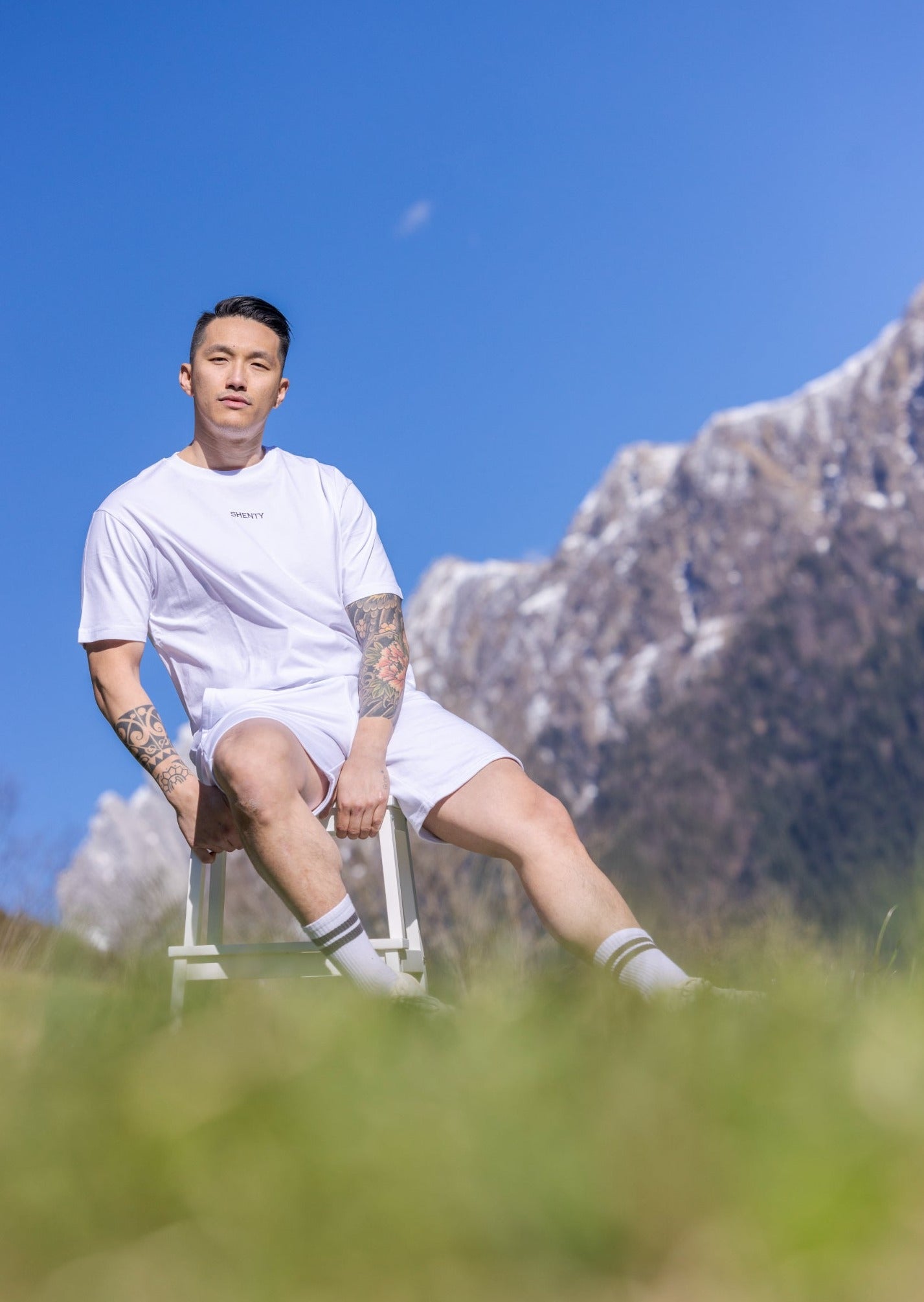 Pantaloncini cotone organico bianchi 3