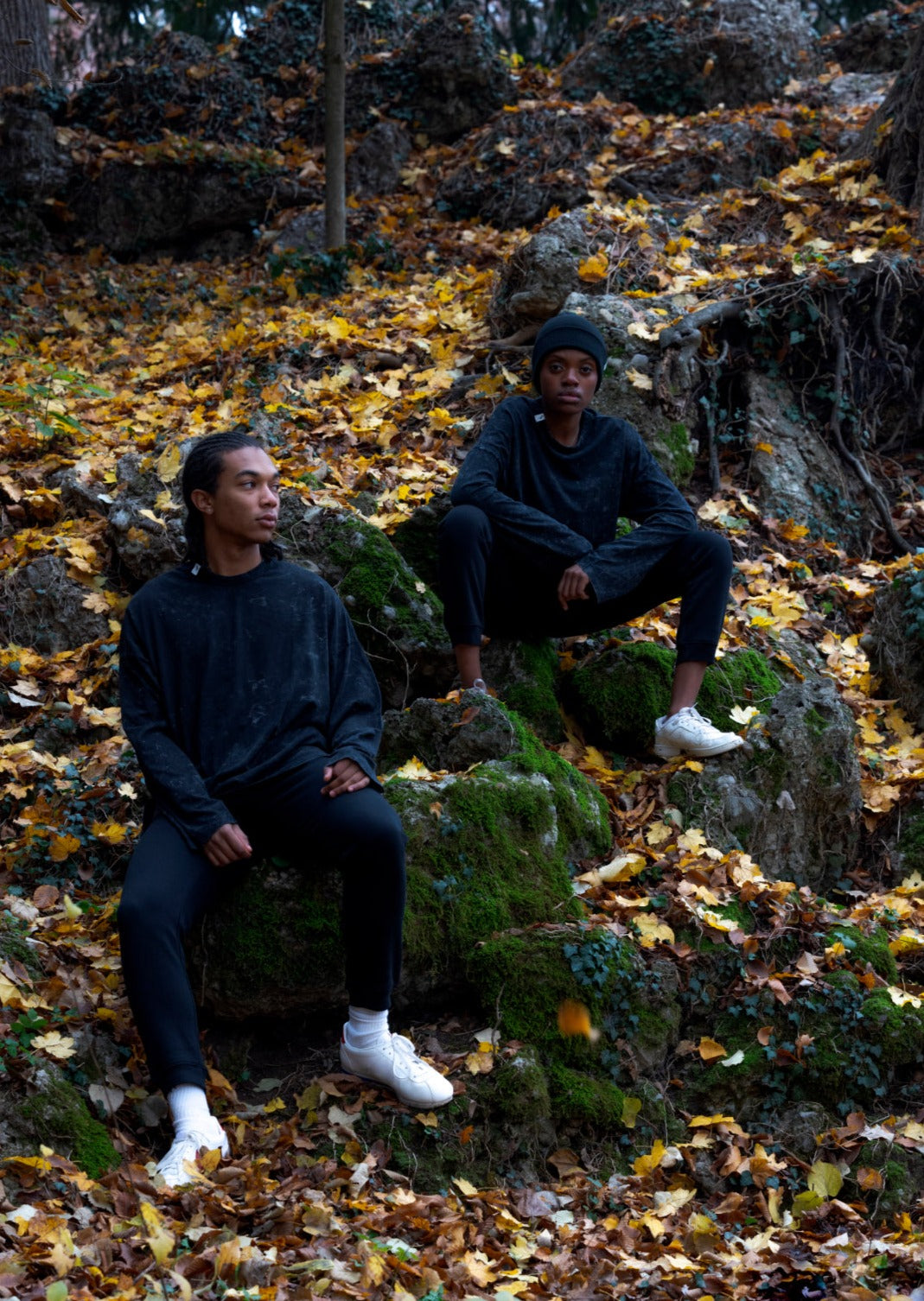 T-shirt cotone organico manica lunga Black Marble 3