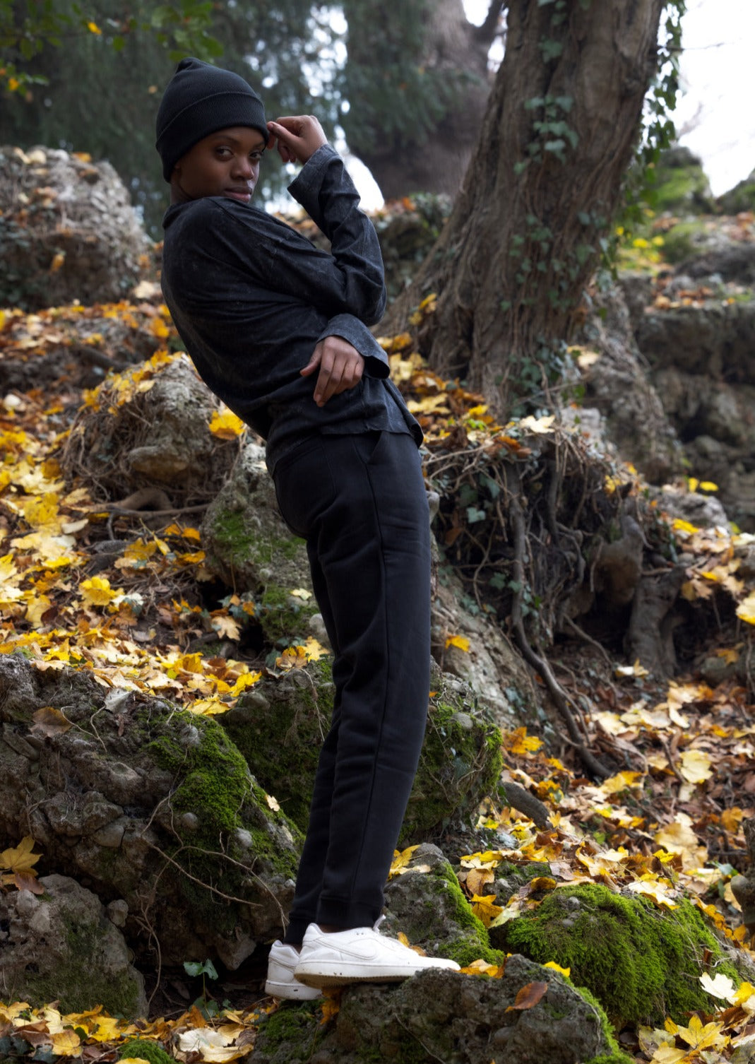 Pantaloni cotone organico Nero 2