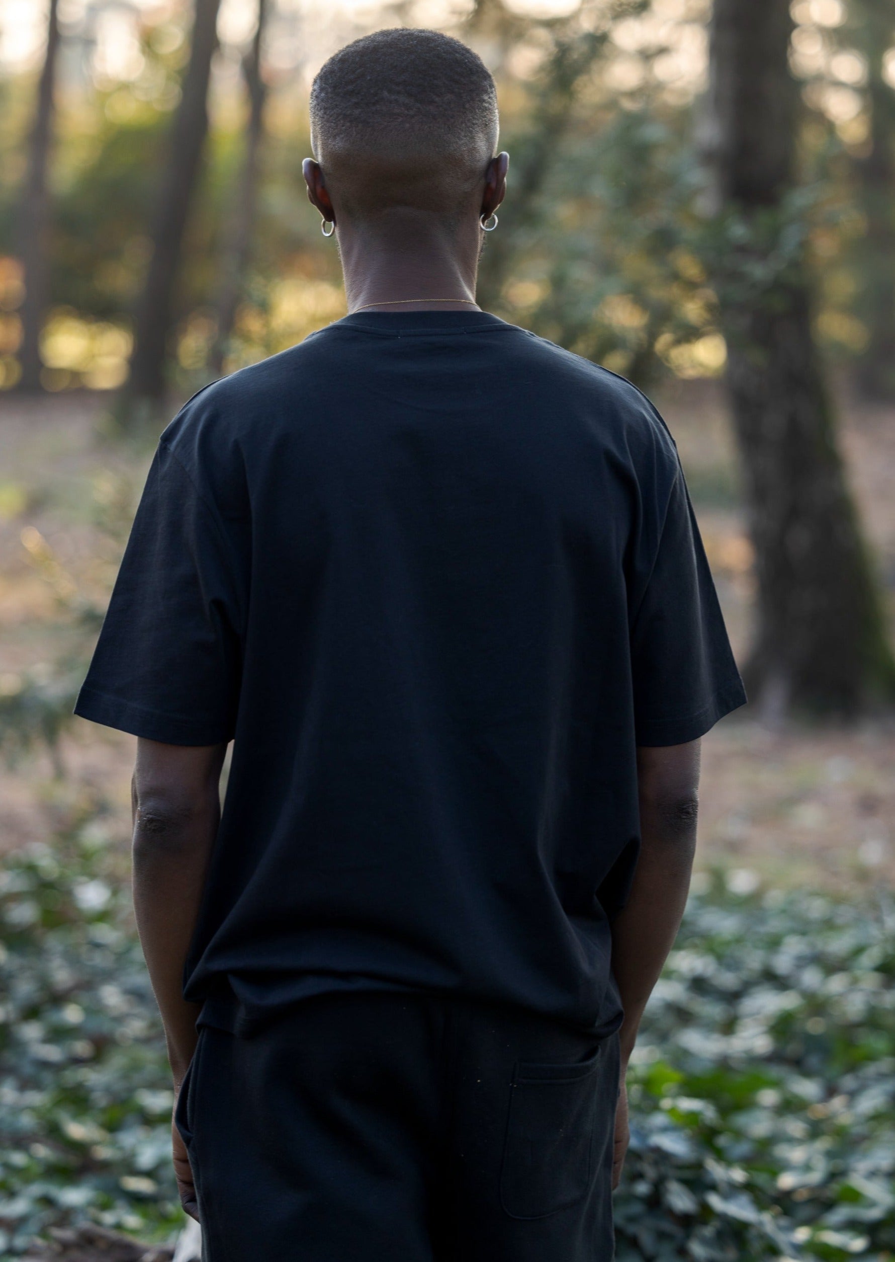 T-shirt cotone organico nera Tigre 3