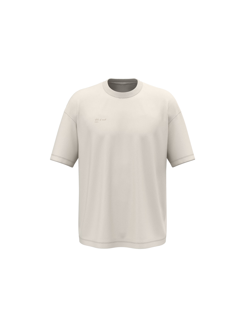 T-shirt Oversized Bio "State of Mind" - Avorio | Shenty