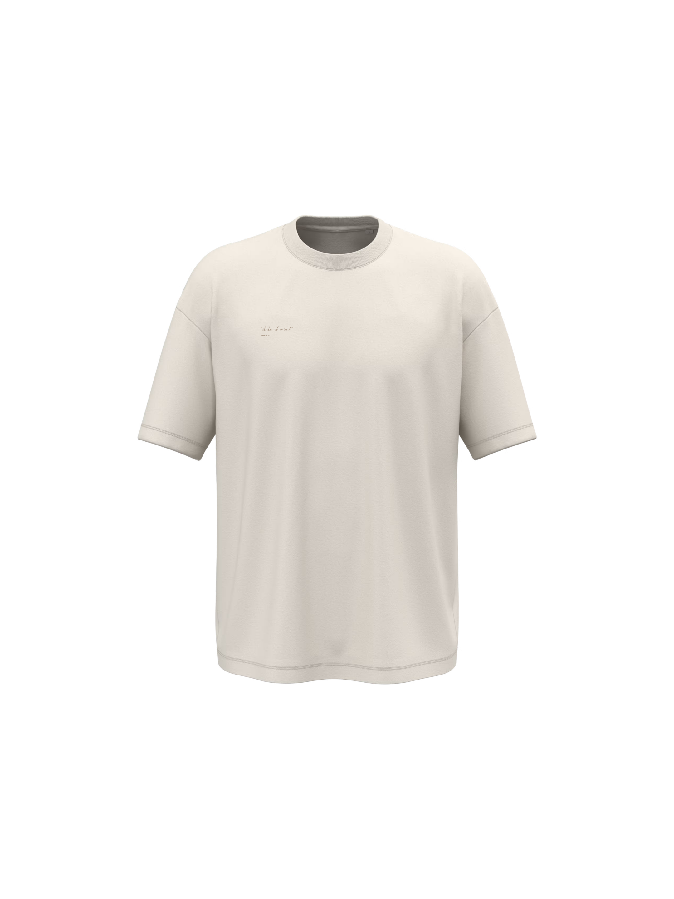 T-shirt Oversized Bio "State of Mind" - Avorio | Shenty