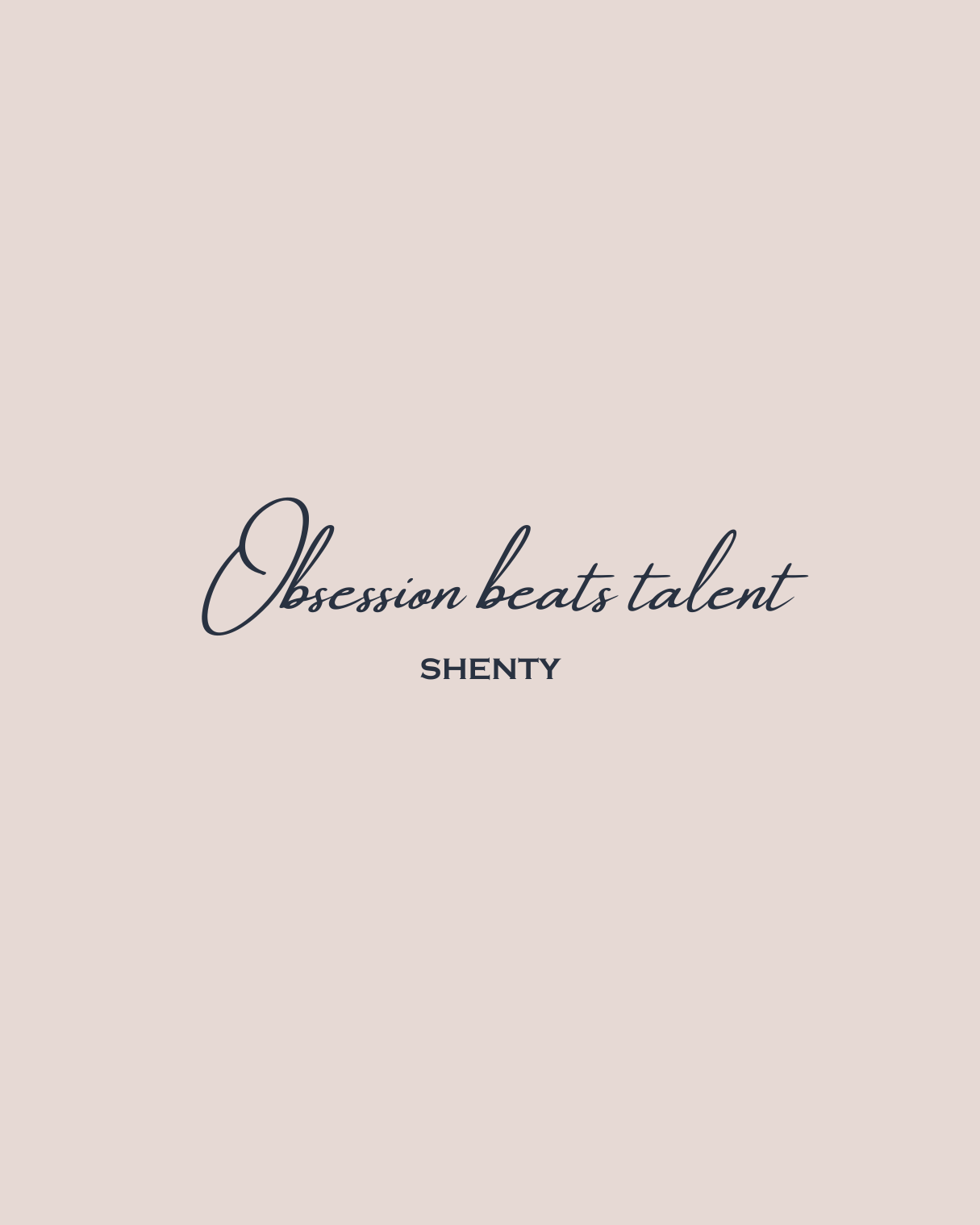 #28 T-shirt Recycled "Obsession Beats Talent"
