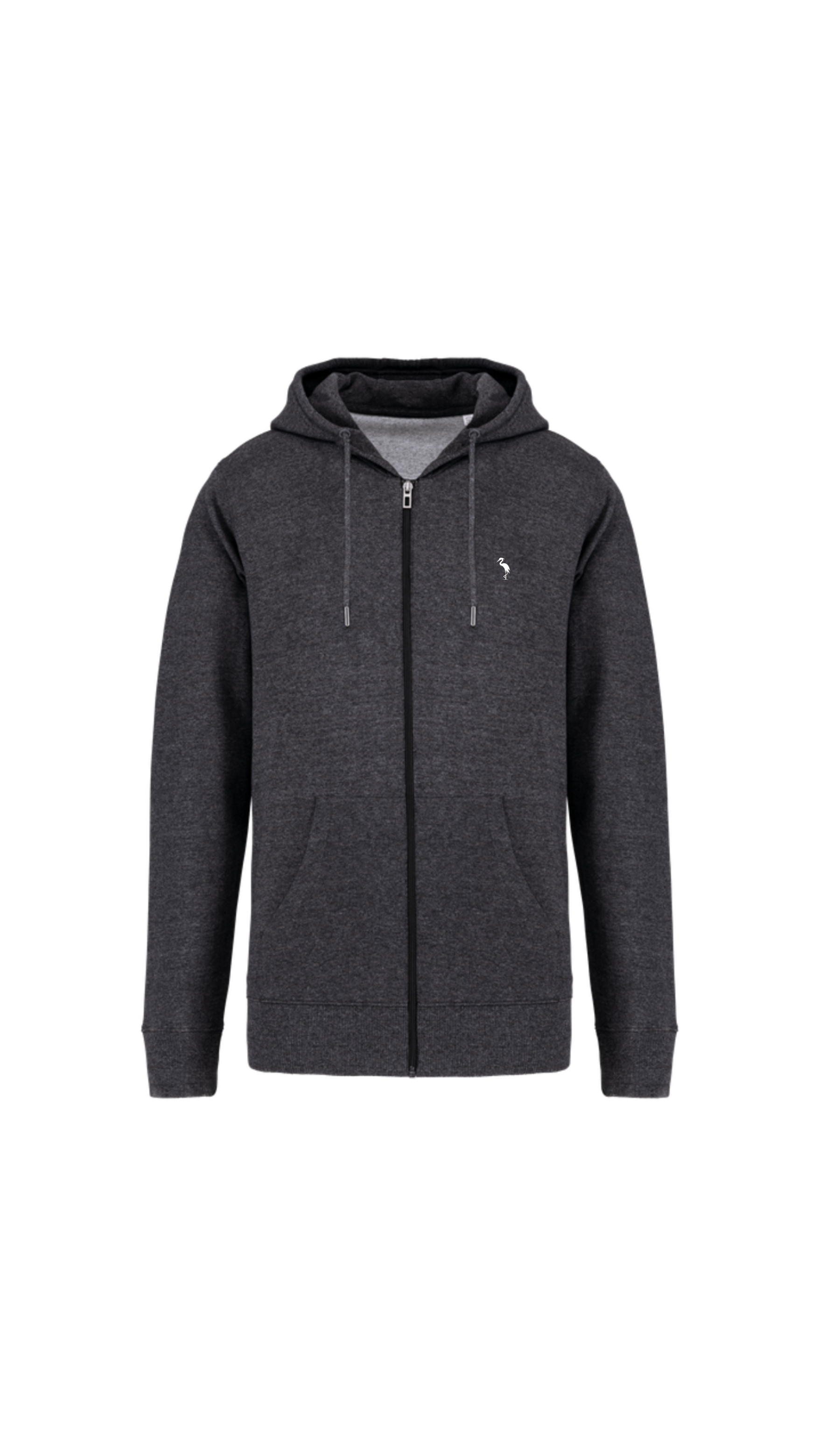 Felpa Zip in Cotone Riciclato - Antracite | Shenty