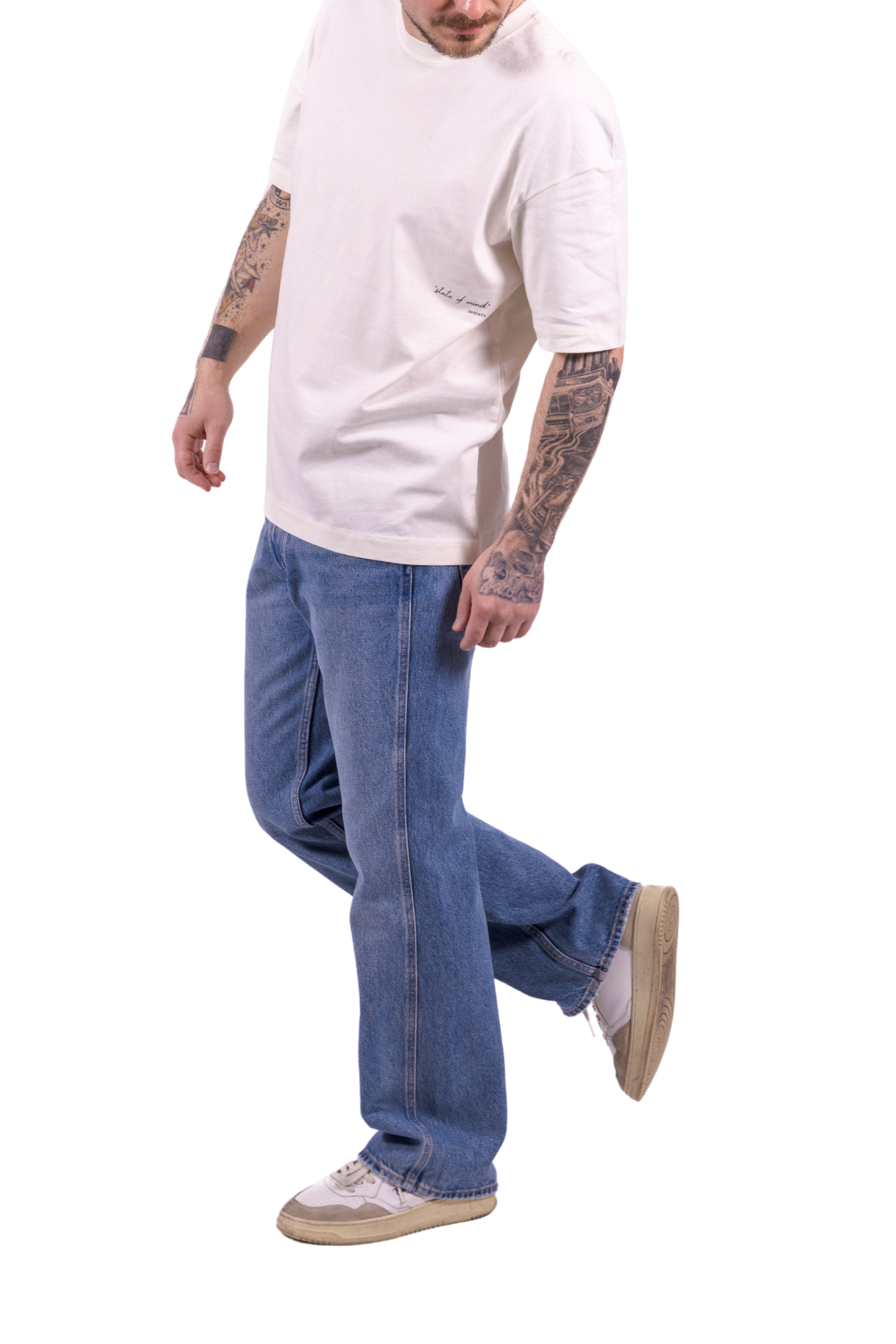 T-shirt Oversized in Cotone Biologico - Latte di Cocco | Shenty