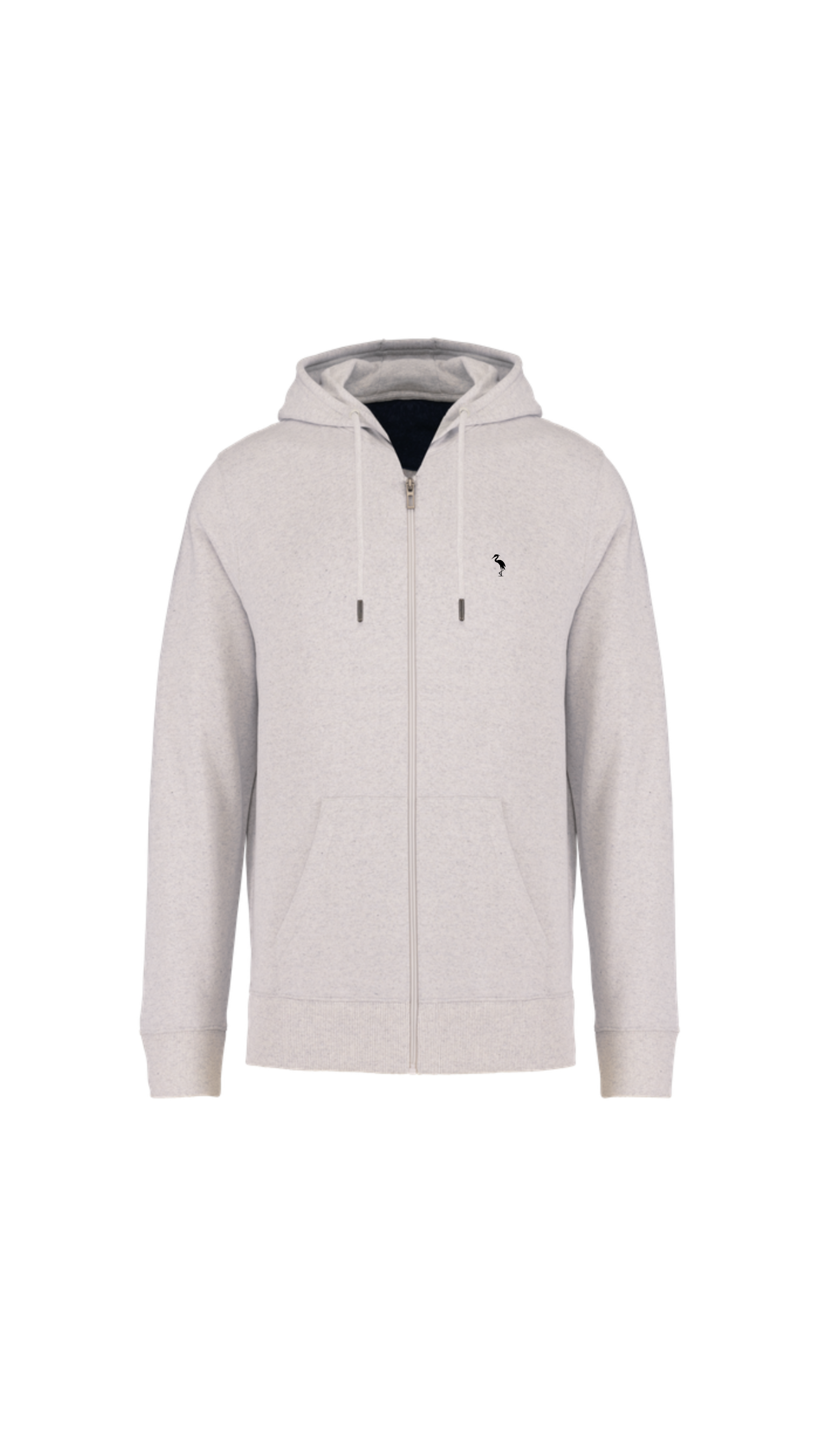 Felpa Zip in Cotone Riciclato - Grigio Crema | Shenty