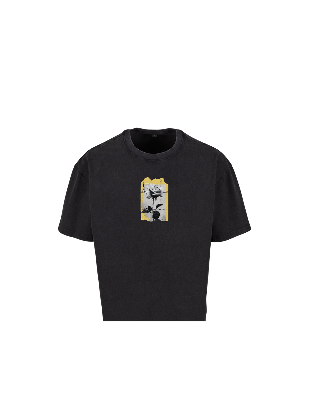 #41 T-shirt Cropped Oversized "Faded Rose"