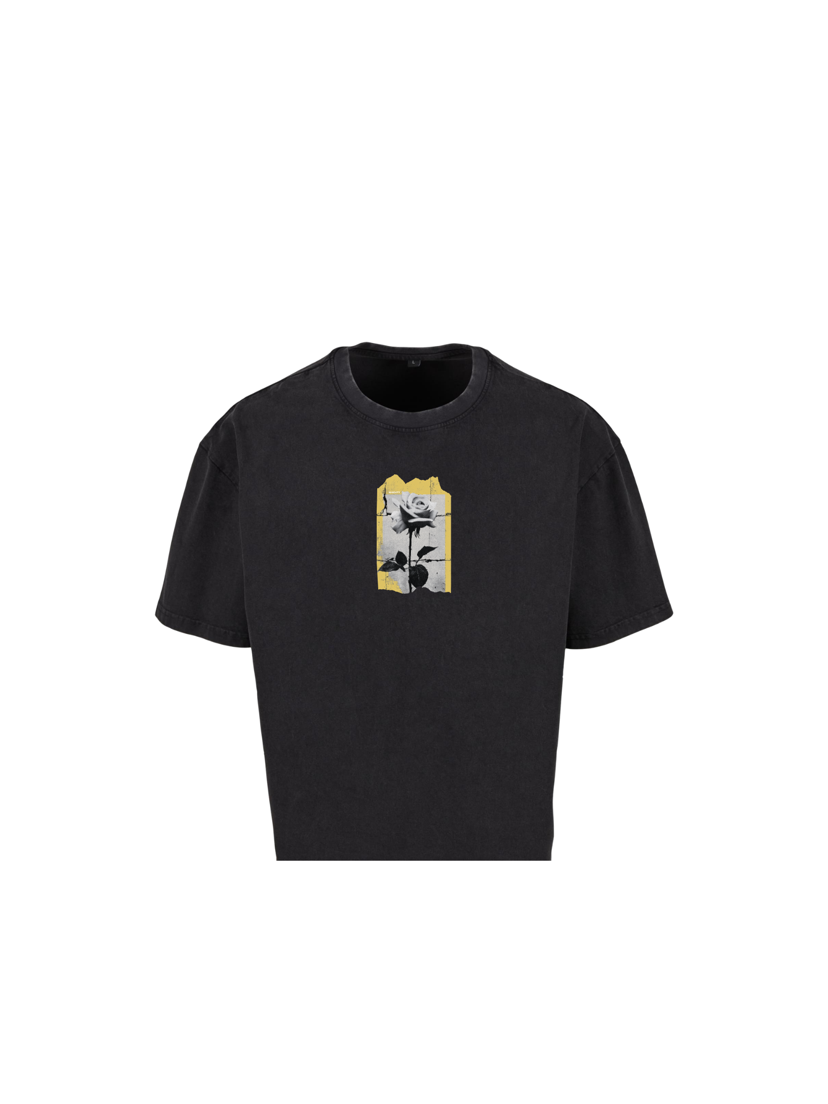#41 T-shirt Cropped Oversized "Faded Rose"