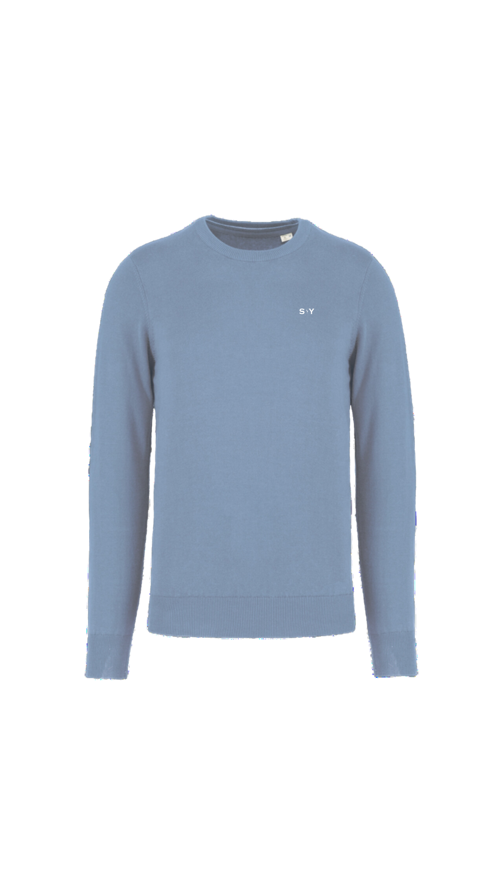 Pullover in 100% cotone biologico azzurro