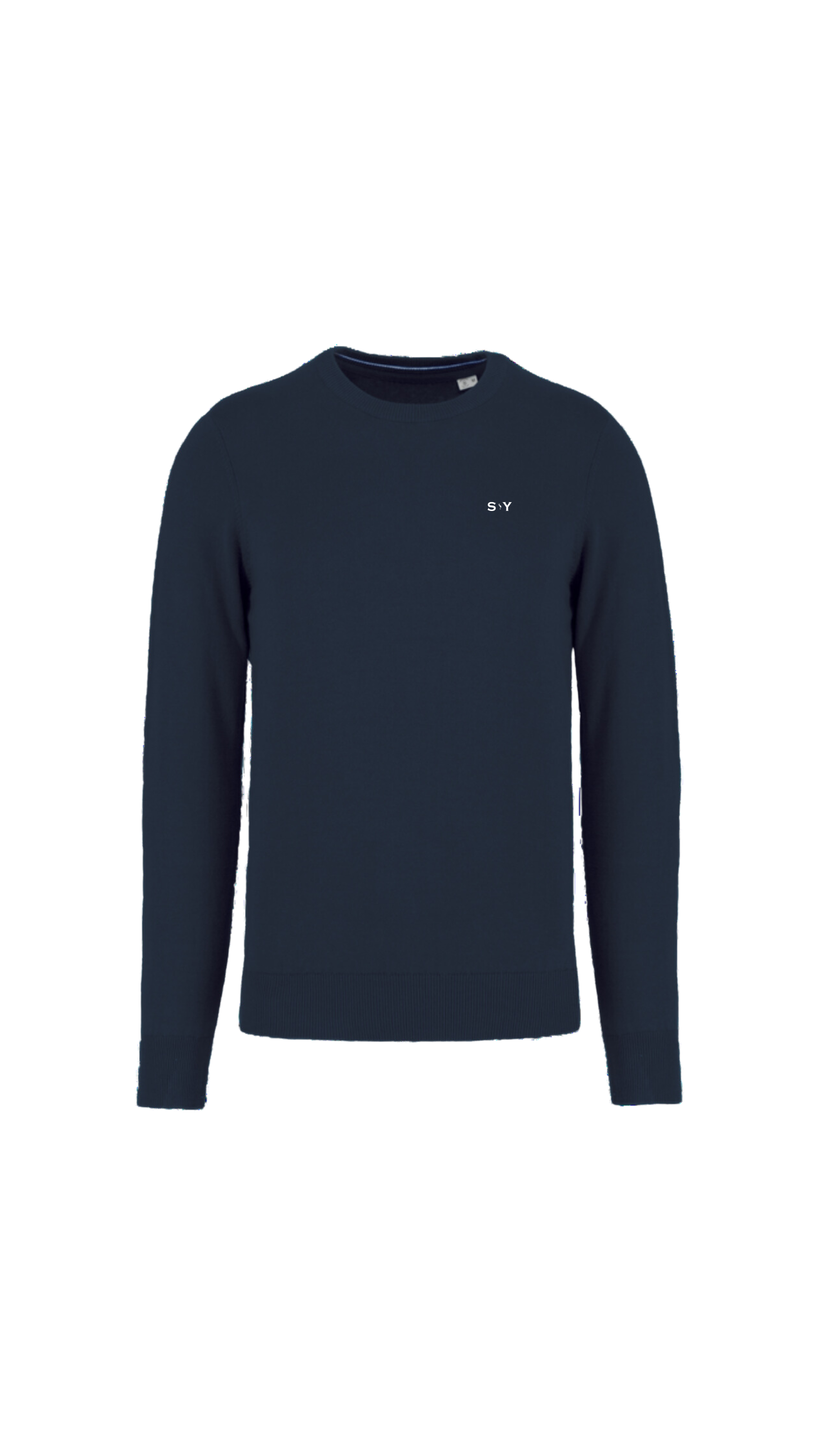 Pullover in 100% cotone biologico blu