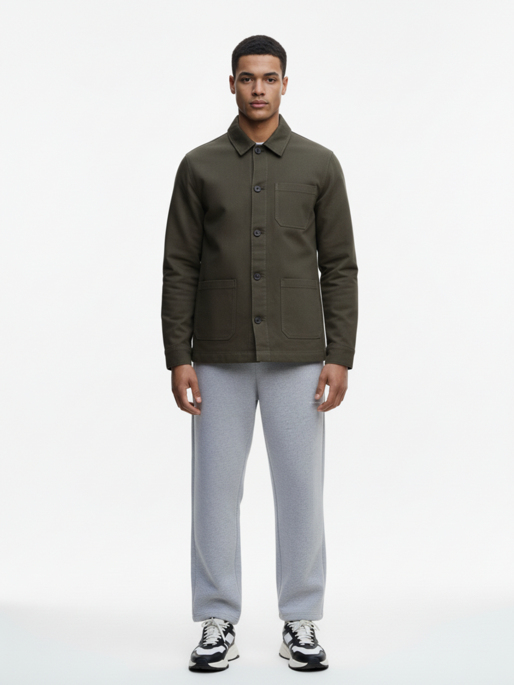 Giacca Worker Cotone Bio  - Olive Dust | Shenty