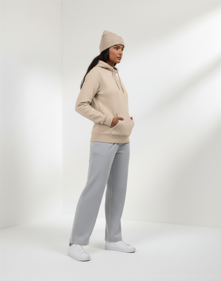 Felpa Recycled con Cappuccio - Cappuccino | Shenty
