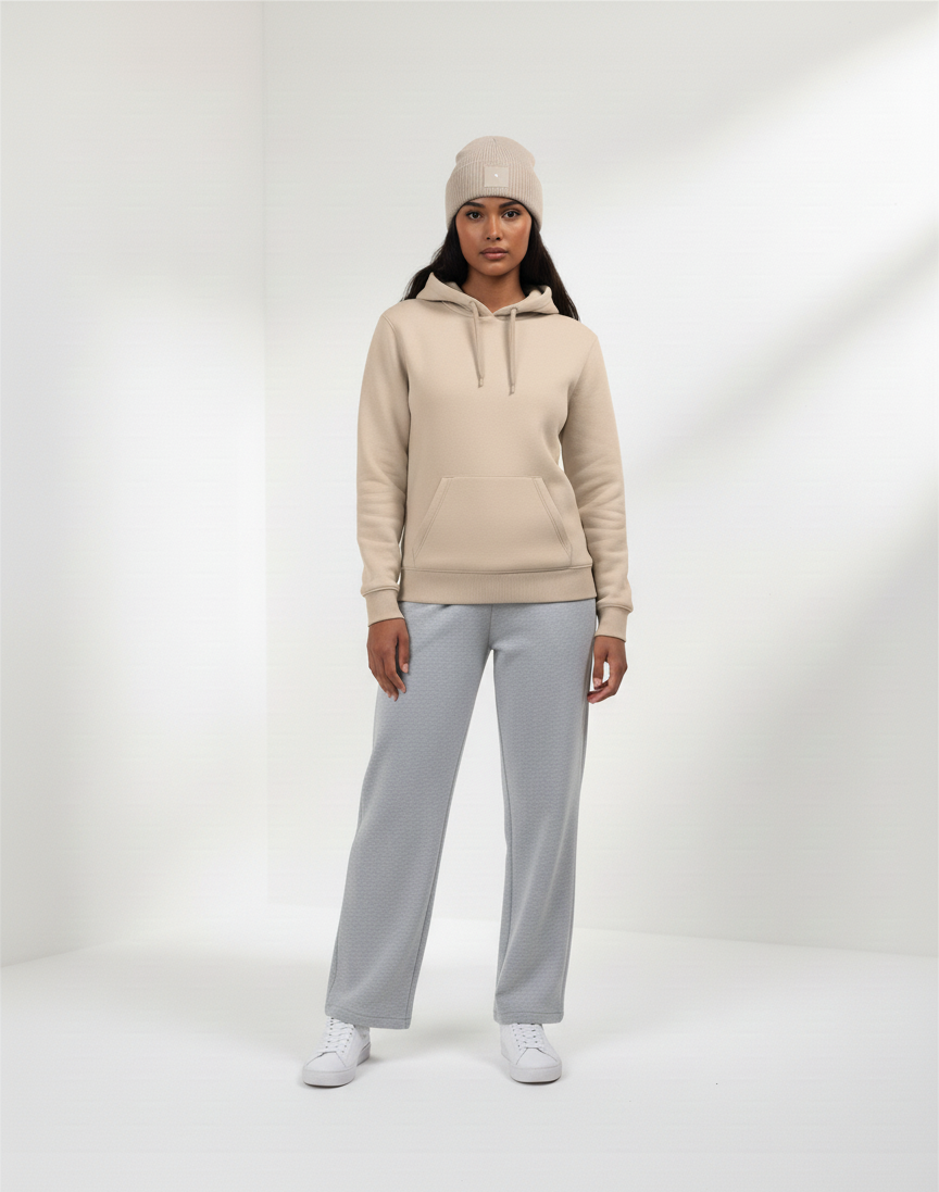 Felpa Recycled con Cappuccio - Cappuccino | Shenty