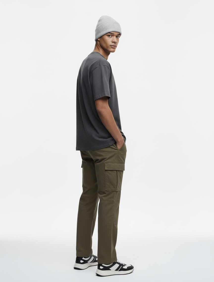 T-shirt Oversized in Cotone Biologico - Fumè | Shenty
