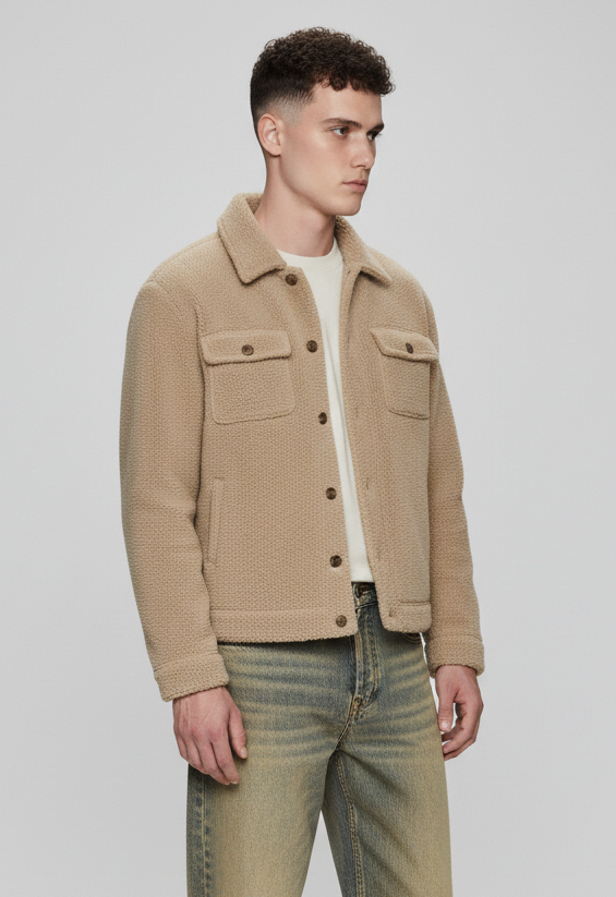 Giacca in Sherpa riciclato - Deserto | Shenty