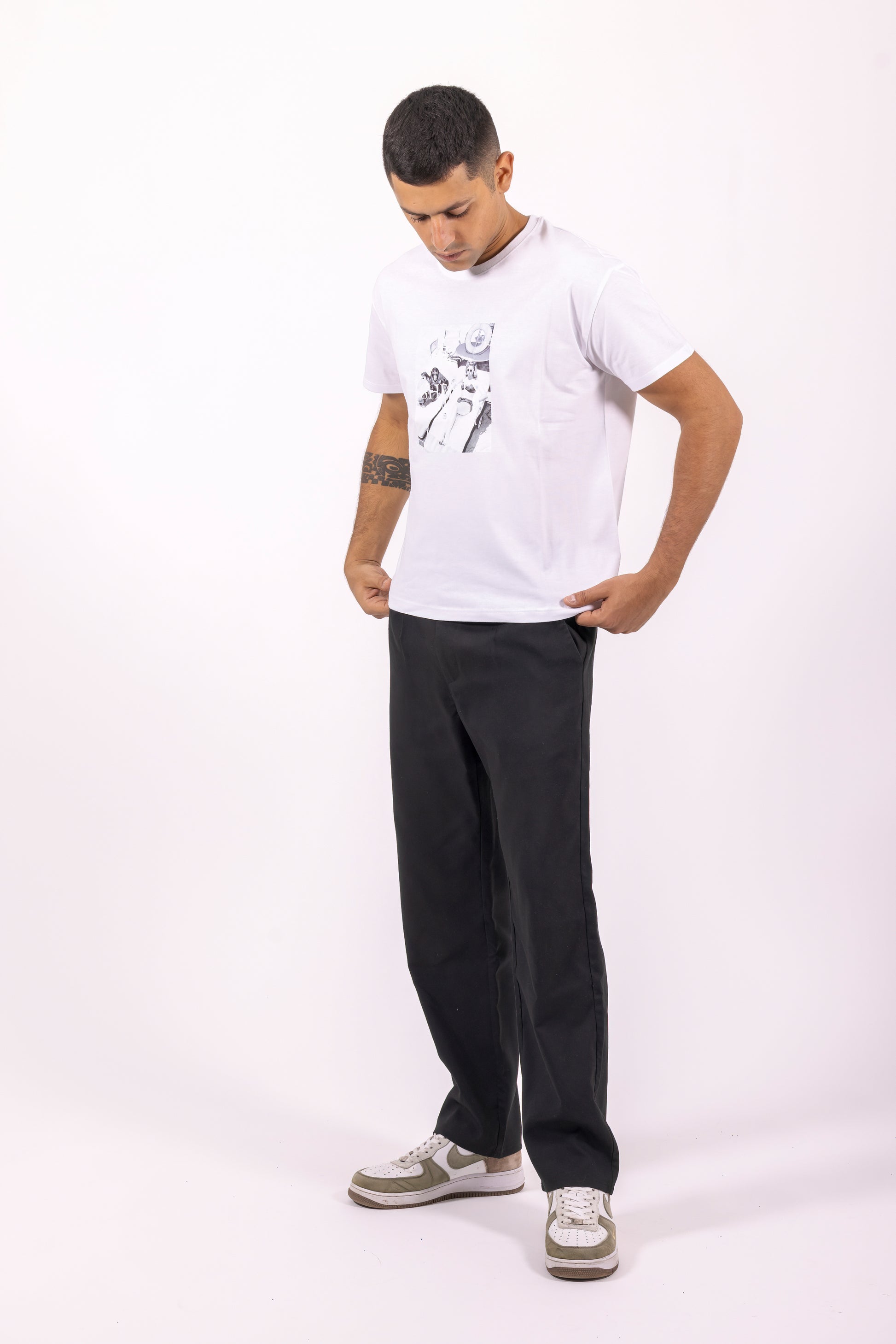 #9 T-shirt Organic Cropped "The Beauty & The Monkey"