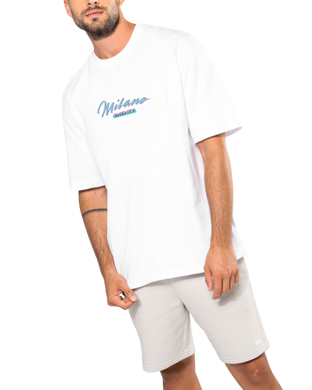 #22 T-shirt Bio Oversized "Milano Vice"