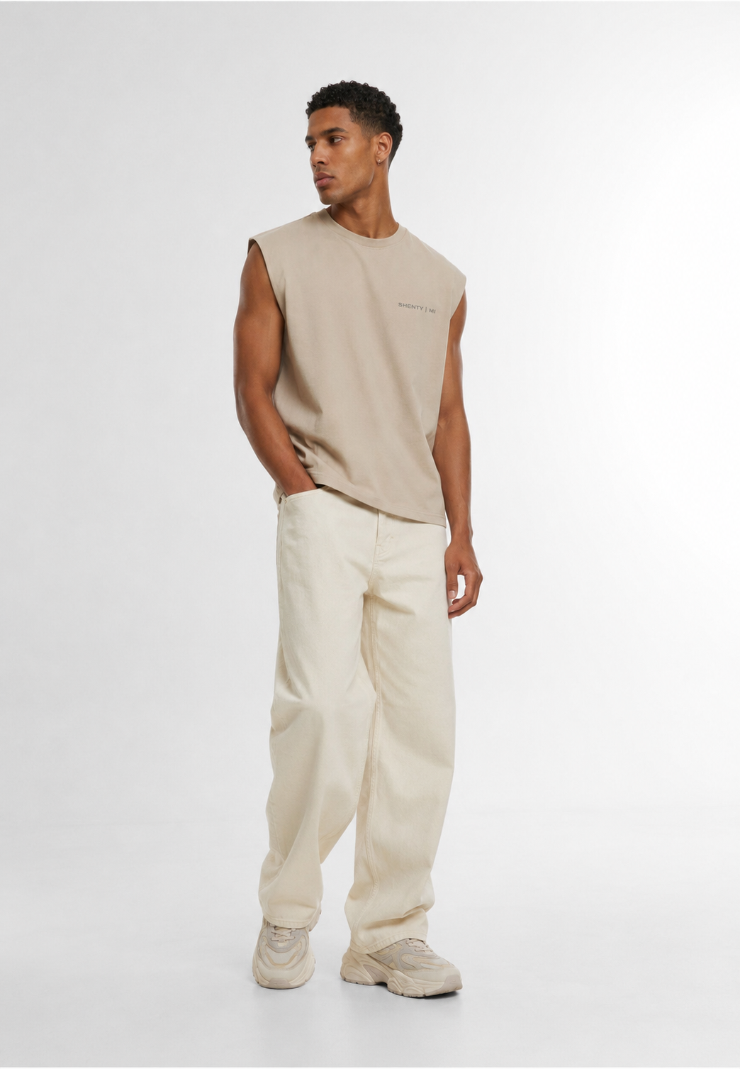 T-shirt senza maniche - Cappuccino | Shenty