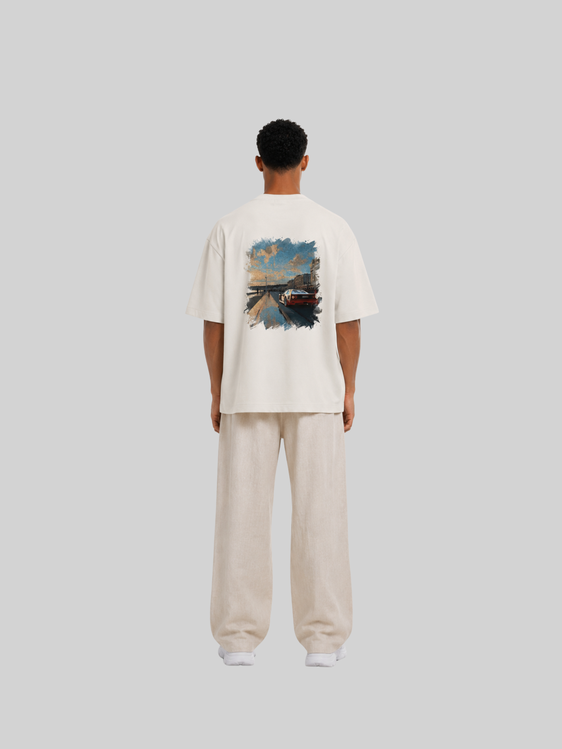 #43 T-shirt Oversized "Mosaic Fast-Car"