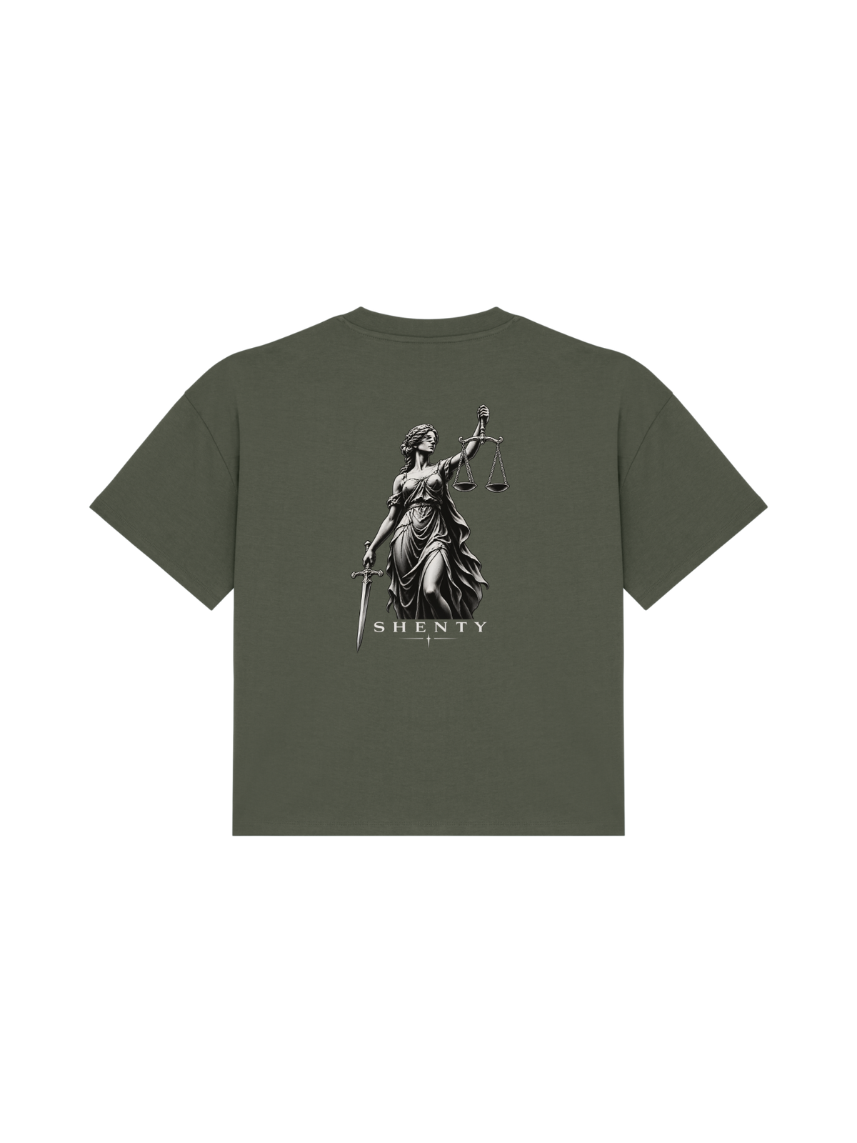 #45 T-shirt Cropped Fit "Dea della Giustizia"