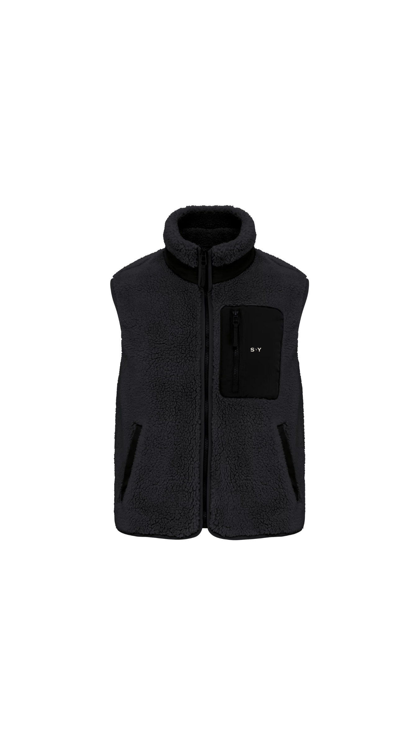 Smanicato in Sherpa Unisex in Poliestere Riciclato - Nero | Shenty