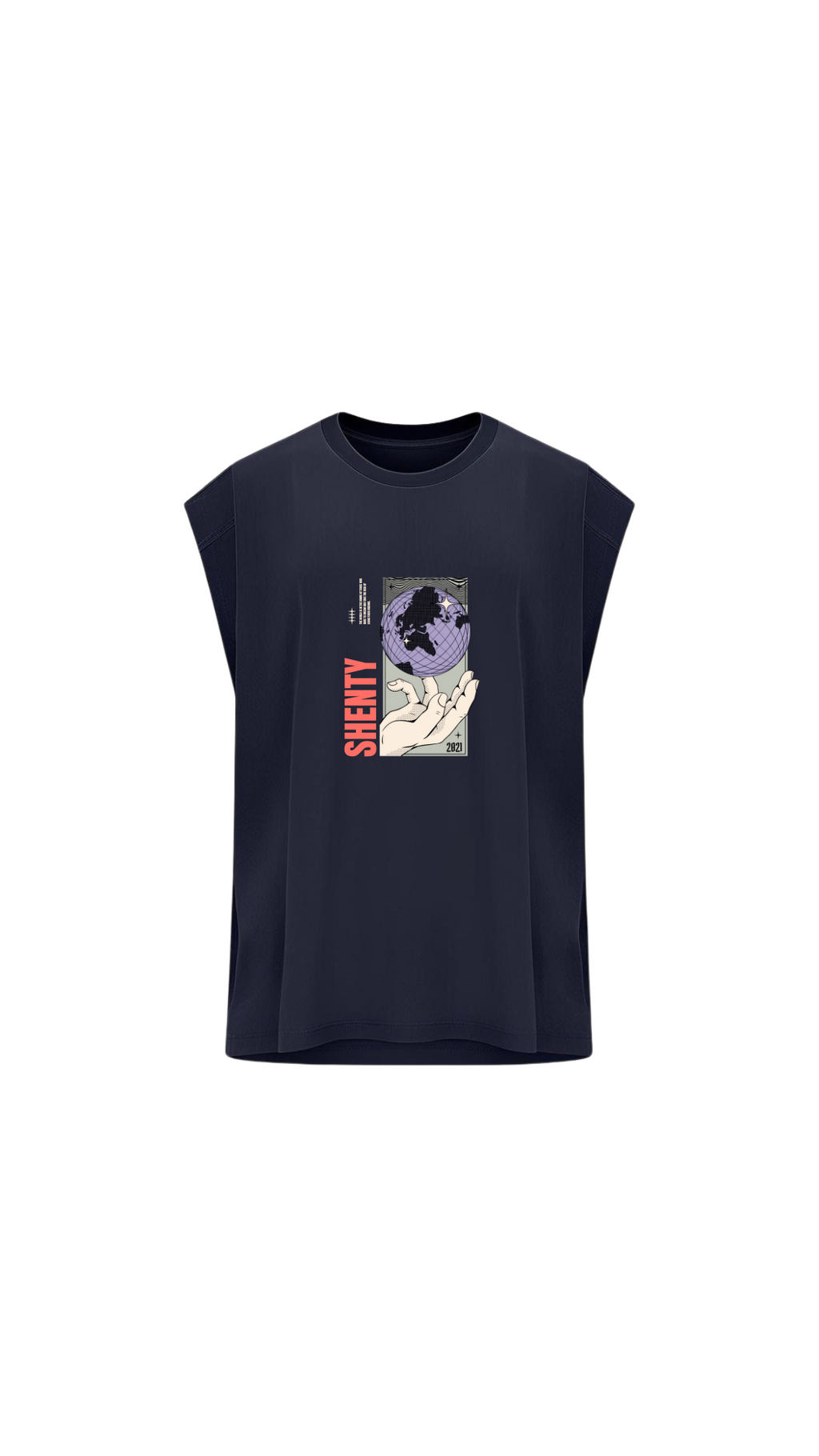 #23 Tank Top Oversized Bio "The World in your Hands"