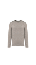 Pullover in lana merinos e cotone biologico color grigio