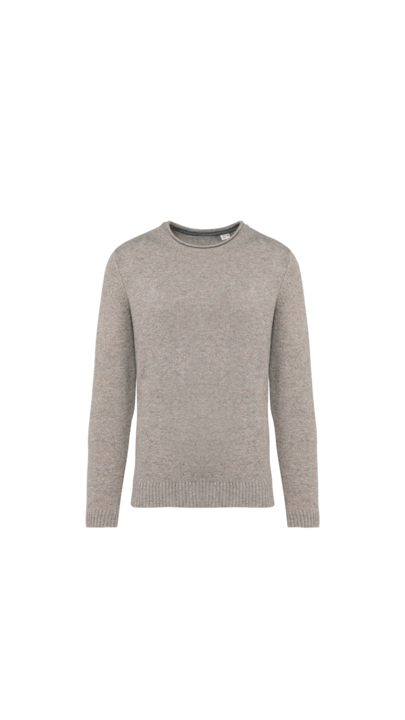 Pullover in lana merinos e cotone biologico color grigio