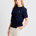 T-shirt cotone organico blu 5