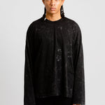 T-shirt cotone organico manica lunga Black Marble 4