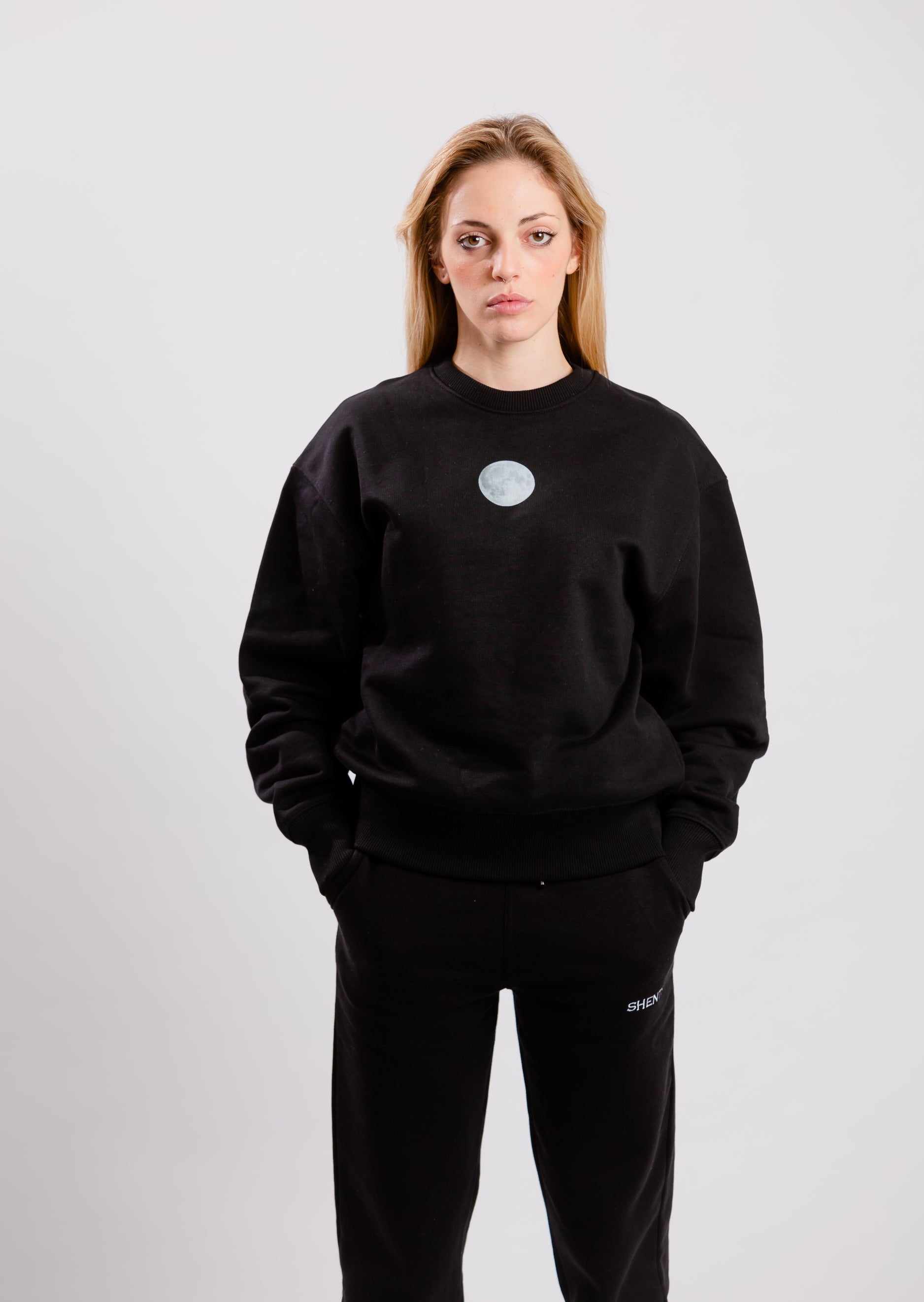 Felpa Nera Cotone organico 4
