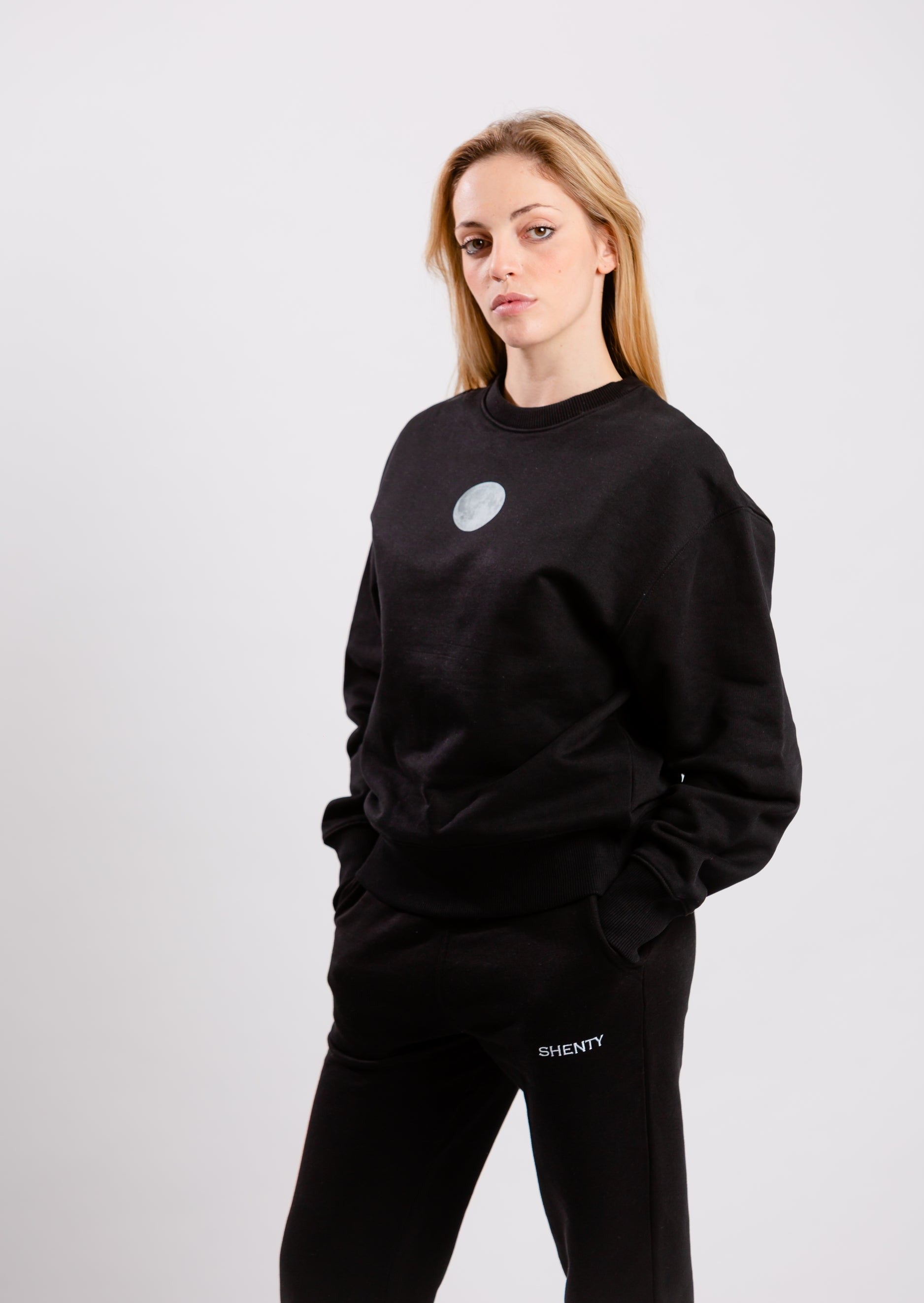 Felpa Nera Cotone organico 5