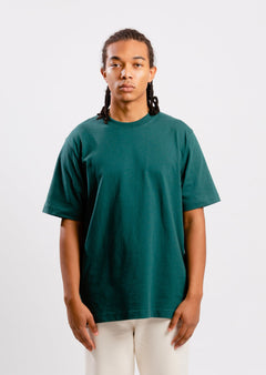 T-shirt cotone organico pesante foglia verde 3