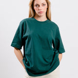 T-shirt cotone organico pesante foglia verde 2