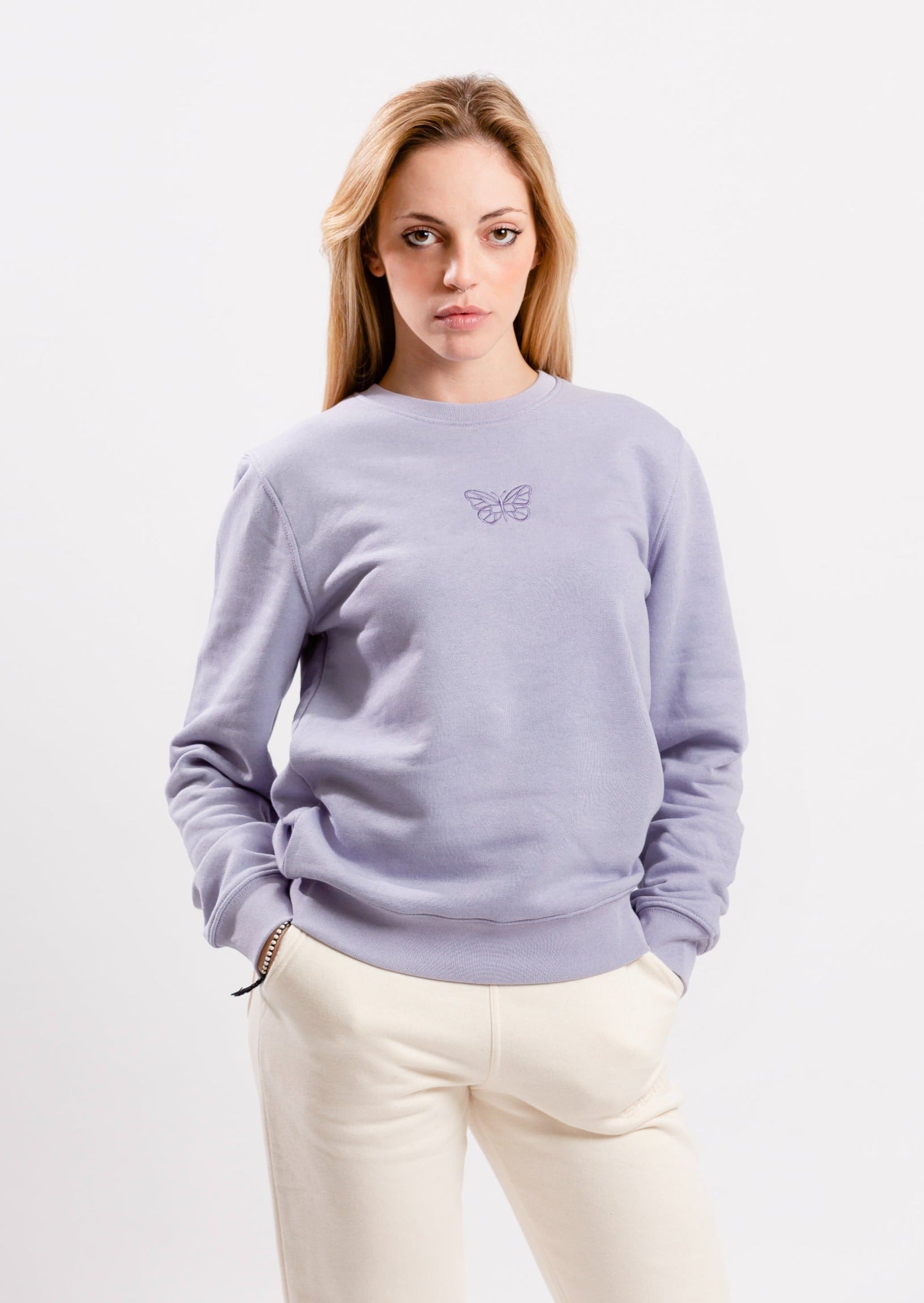 Felpa cotone organico Lavanda 5
