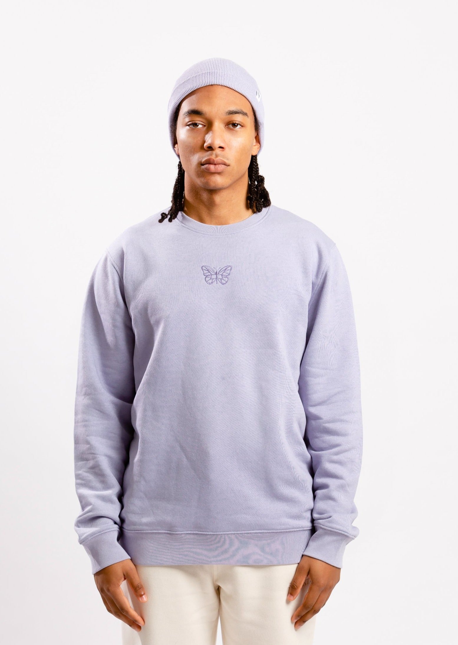 Felpa cotone organico Lavanda 2