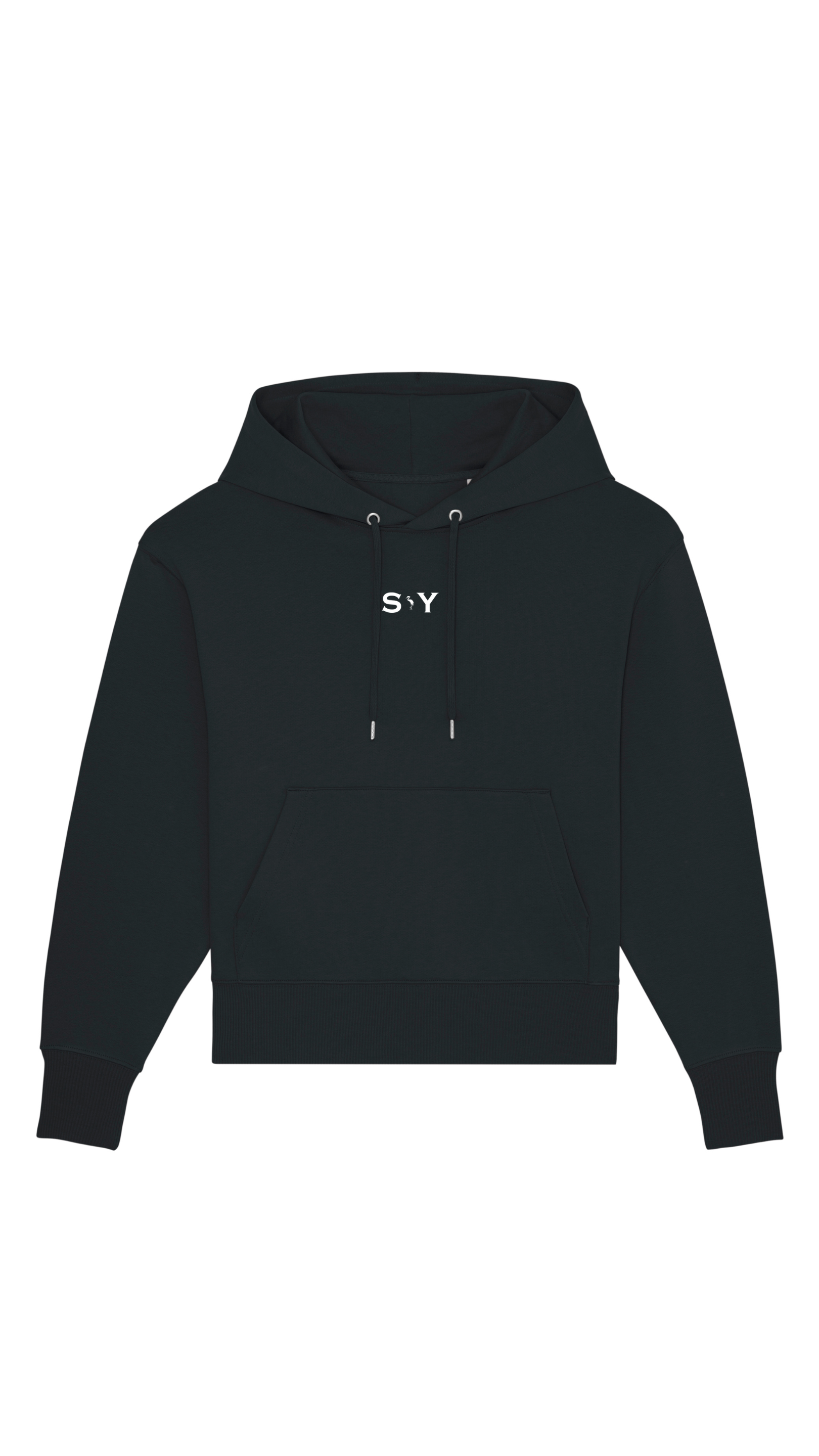 Sudadera con capucha extragrande SY - Negro