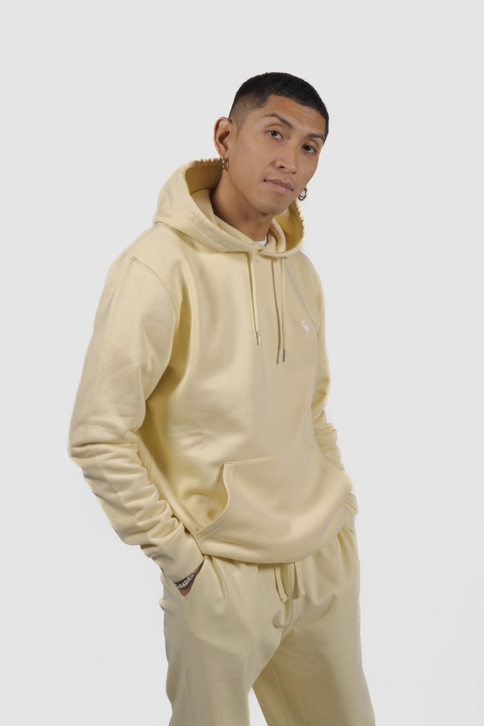 Sudadera con capucha y logo - Mantequilla