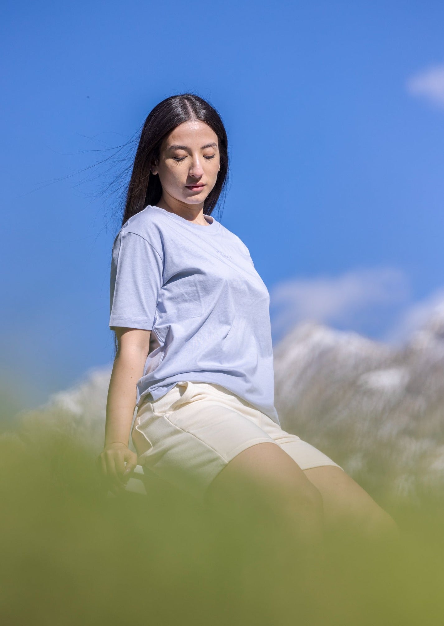 T-shirt oversized cotone organico acqua 3