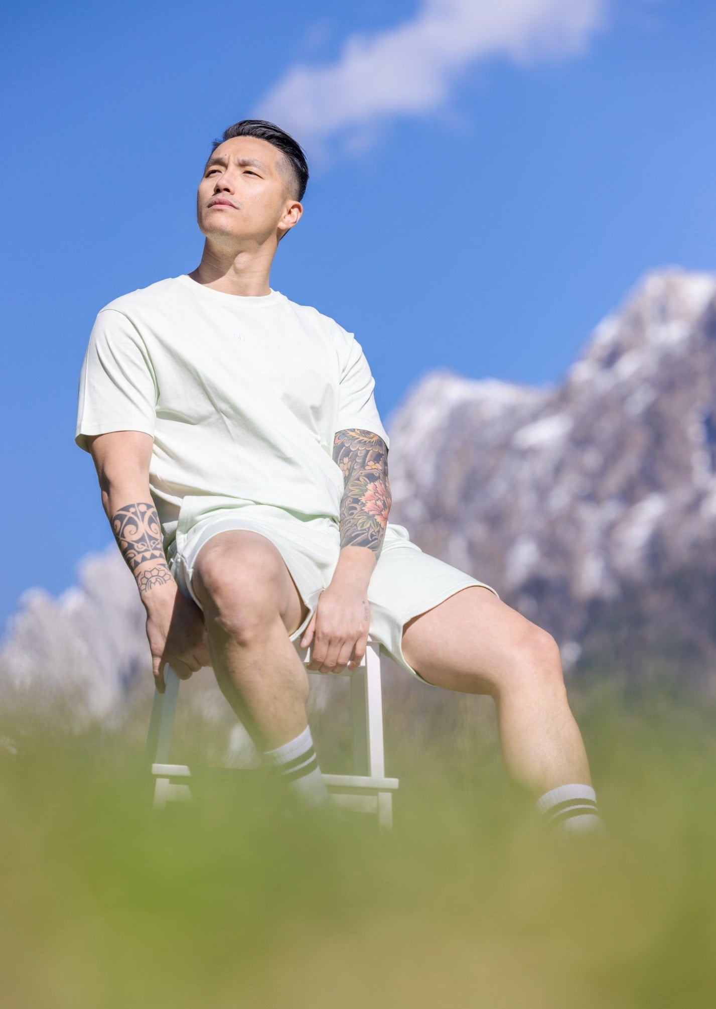 T-shirt oversized cotone organico menta 2